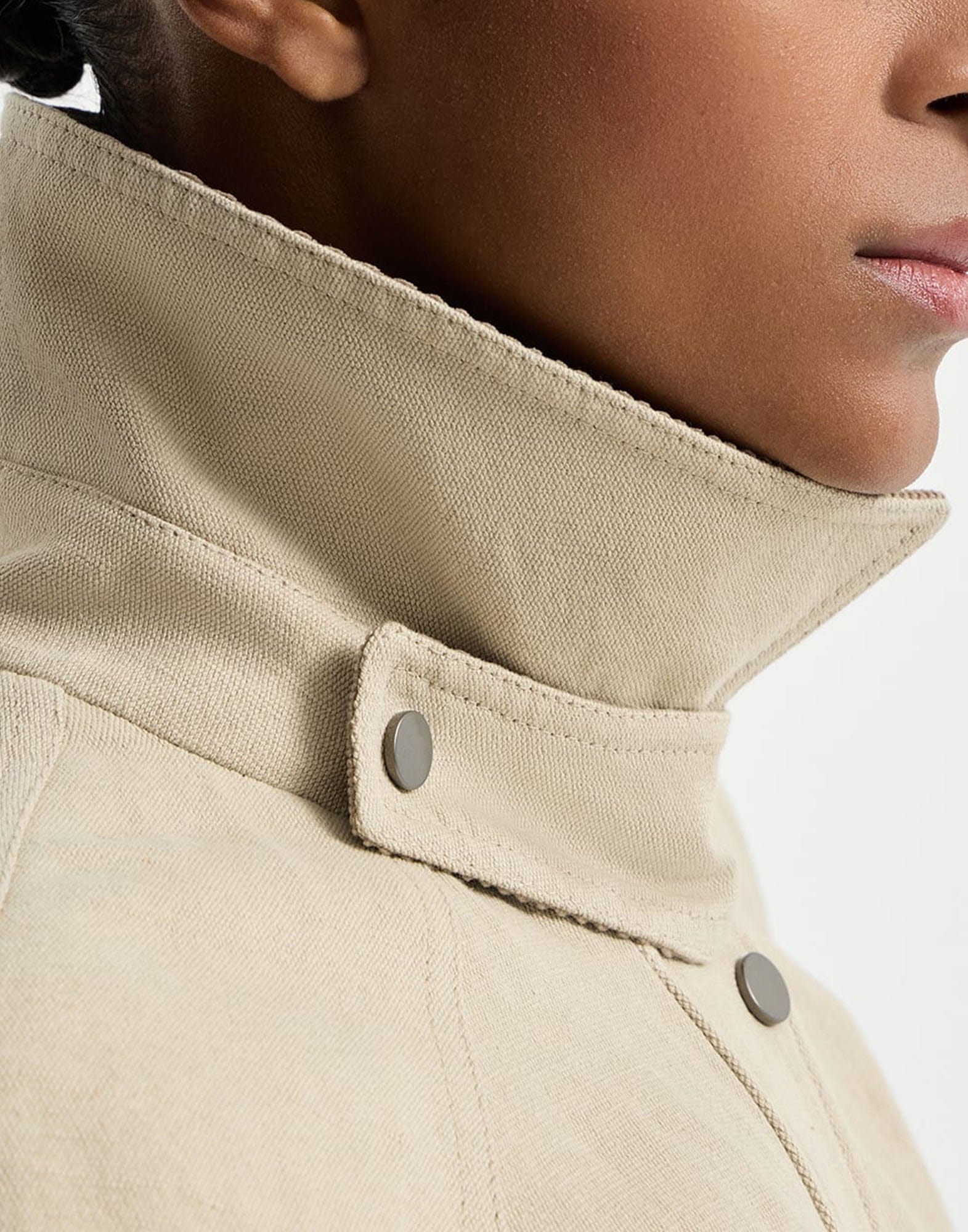 Brunello Cucinelli Beige Linen-Blend Canvas Jacket