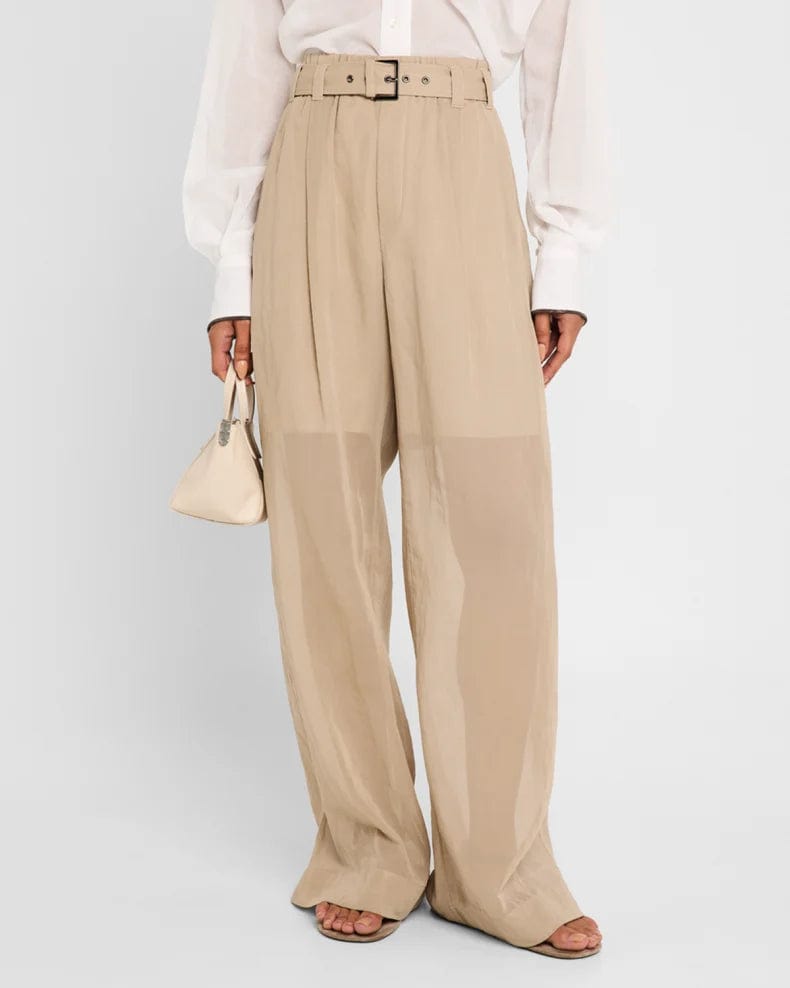 Brunello Cucinelli Belted Gauze Pants