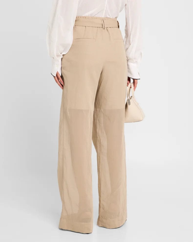 Brunello Cucinelli Belted Gauze Pants