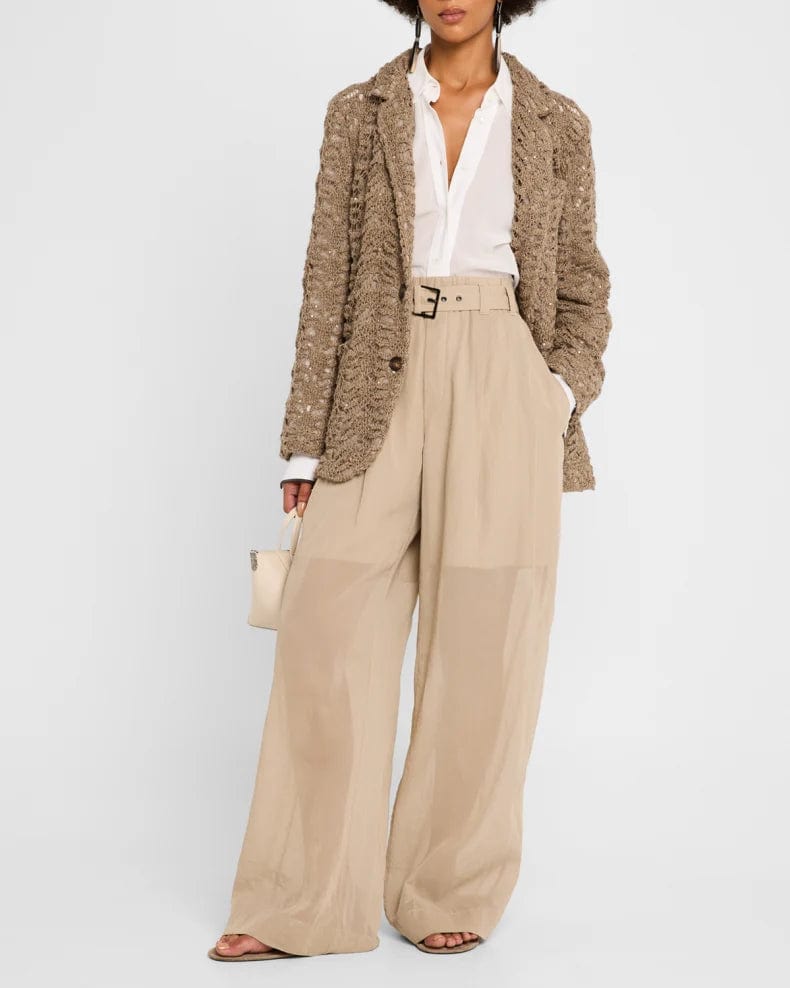 Brunello Cucinelli Belted Gauze Pants