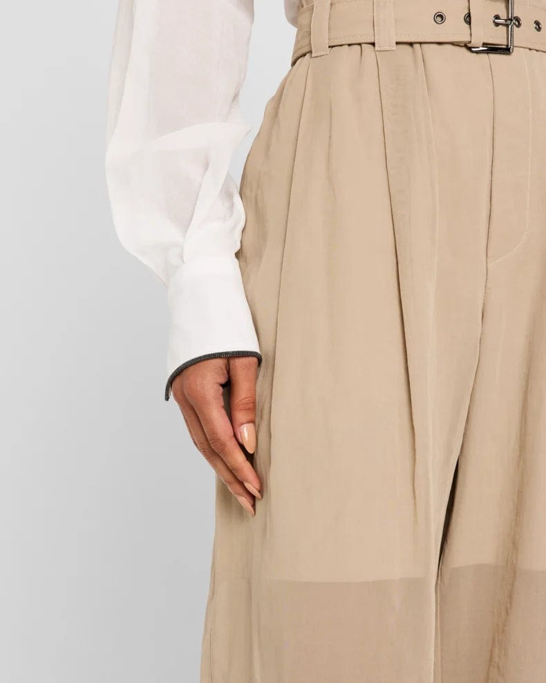 Brunello Cucinelli Belted Gauze Pants