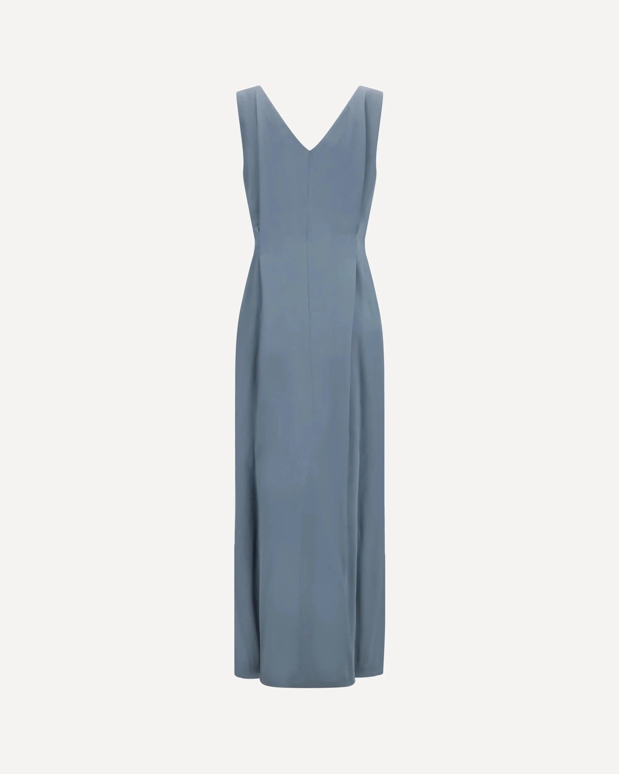 Brunello Cucinelli Belted V-Neck Long Dress