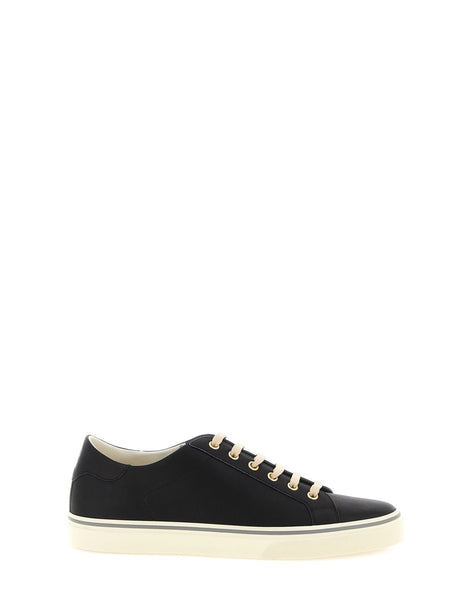 Brunello Cucinelli ブラック ロートップ レザー スニーカー
