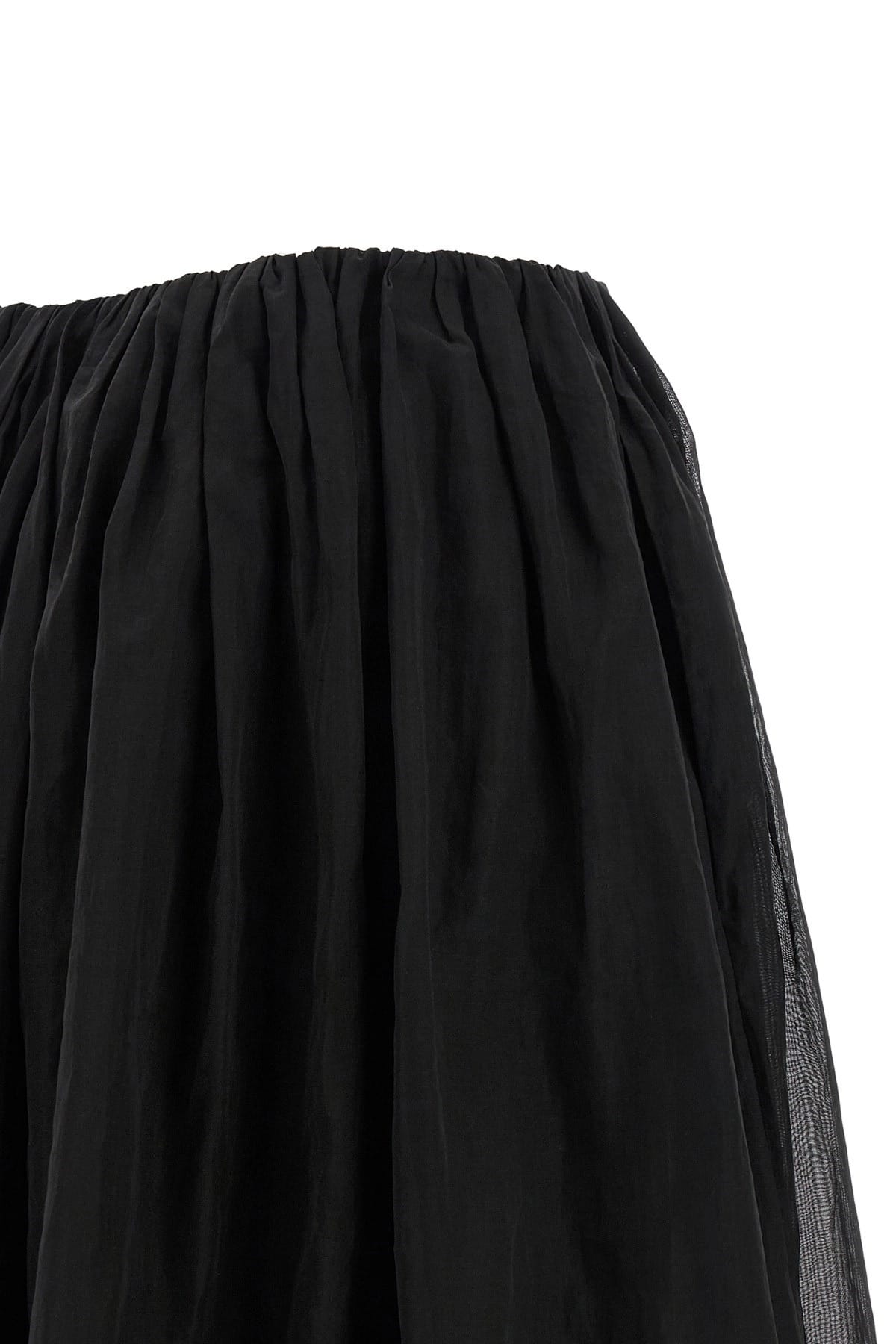 Brunello Cucinelli Brunello Cucinelli Black Organza Skirt