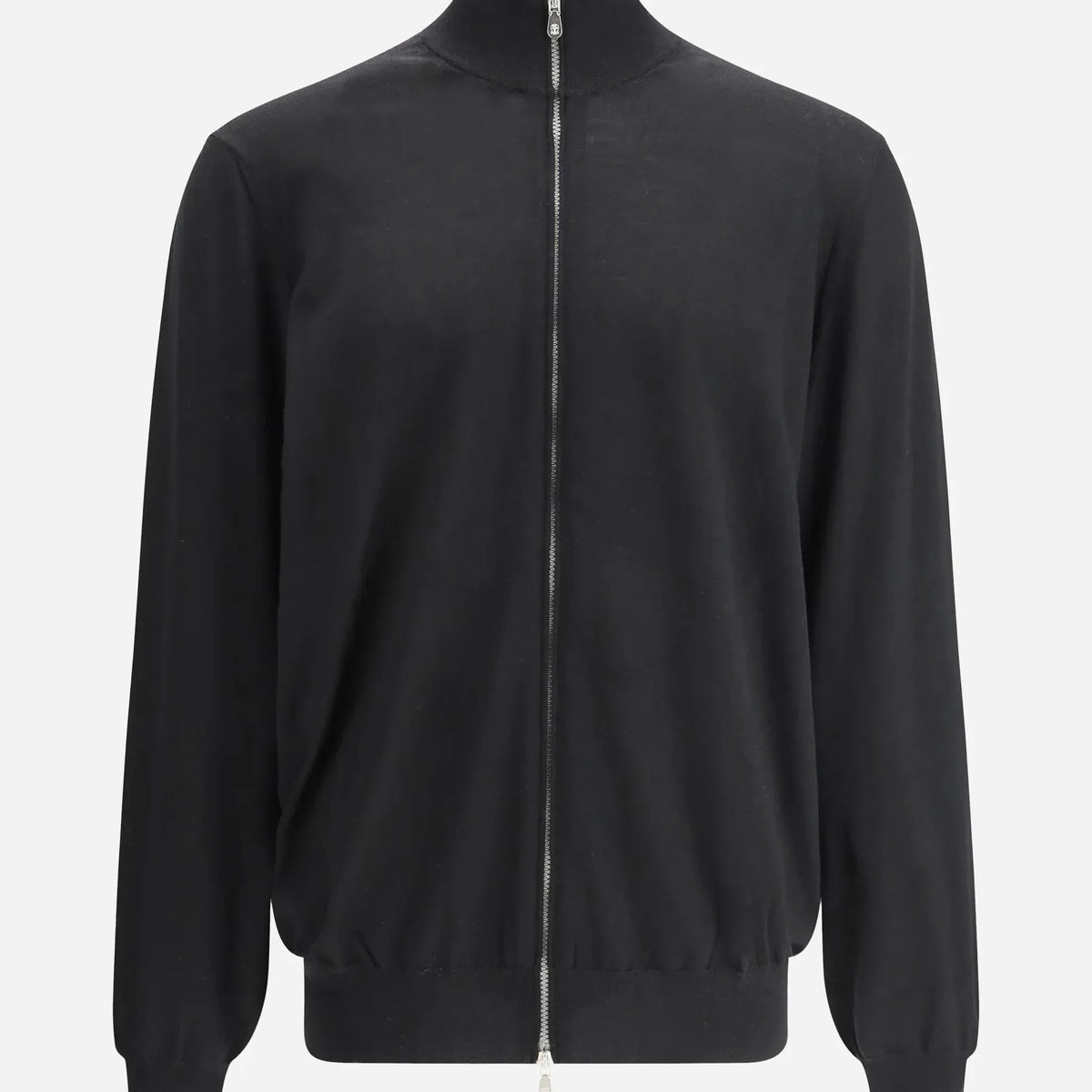 Brunello Cucinelli Black Wool Zip-Up Knit Cardigan | Sendegaro FR