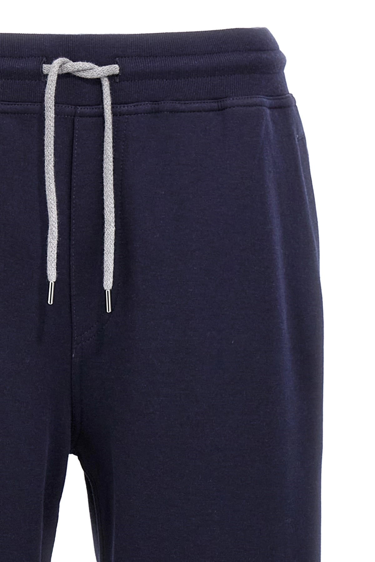 Brunello Cucinelli Brunello Cucinelli Blue Cotton Blend Joggers