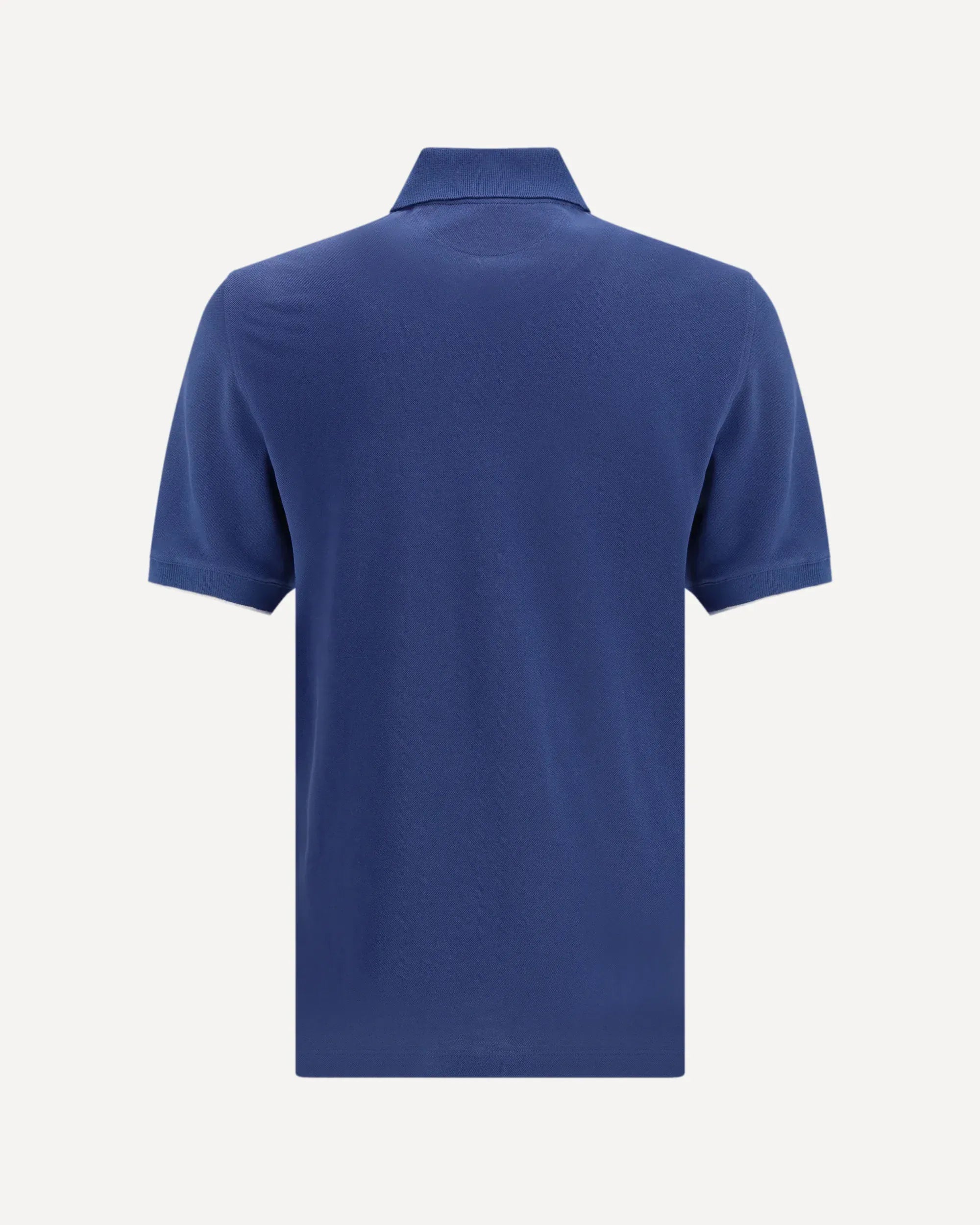 Brunello Cucinelli Blue Cotton Piqué Polo Logo Shirt