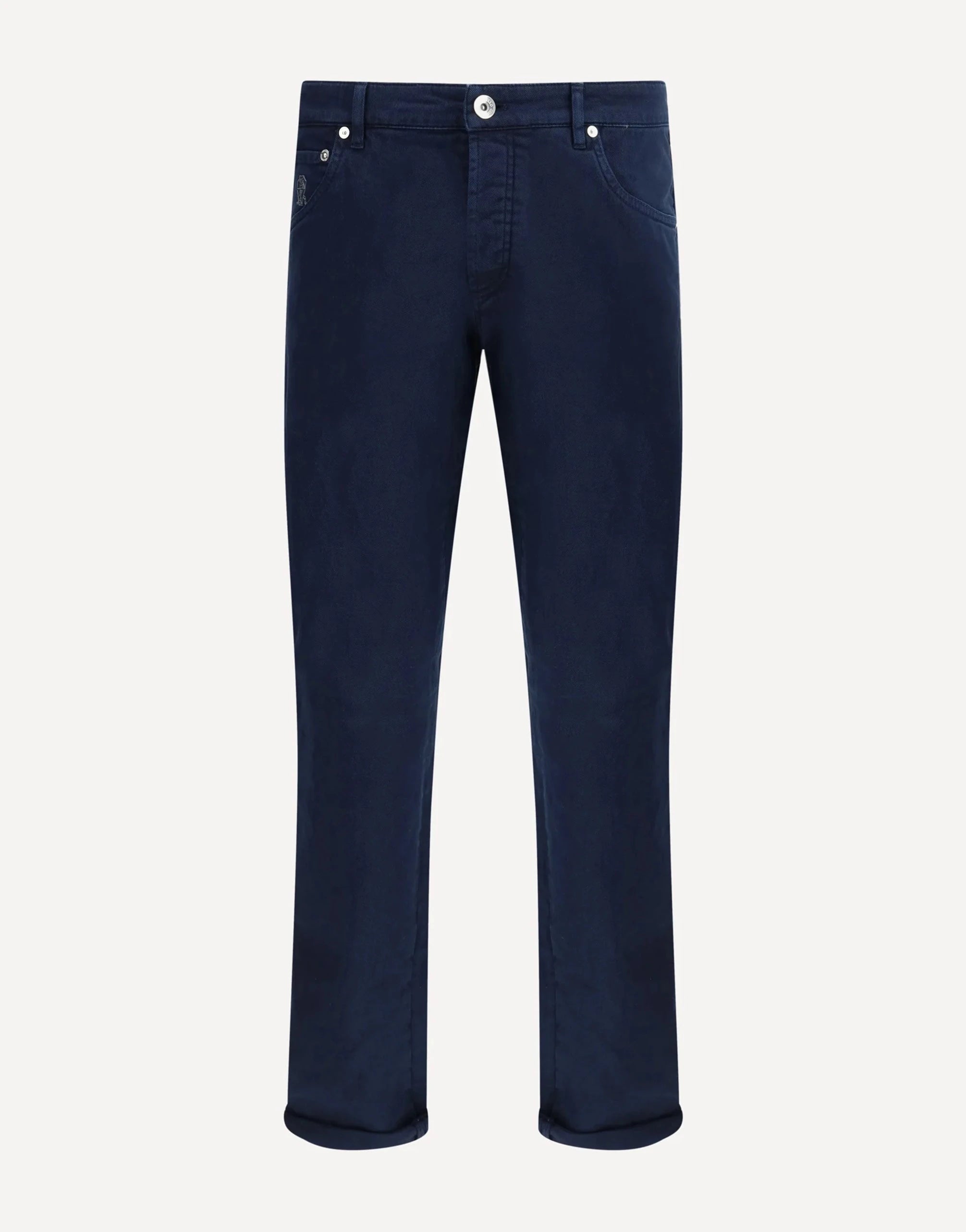 Brunello Cucinelli Blue Cotton Straight Jeans
