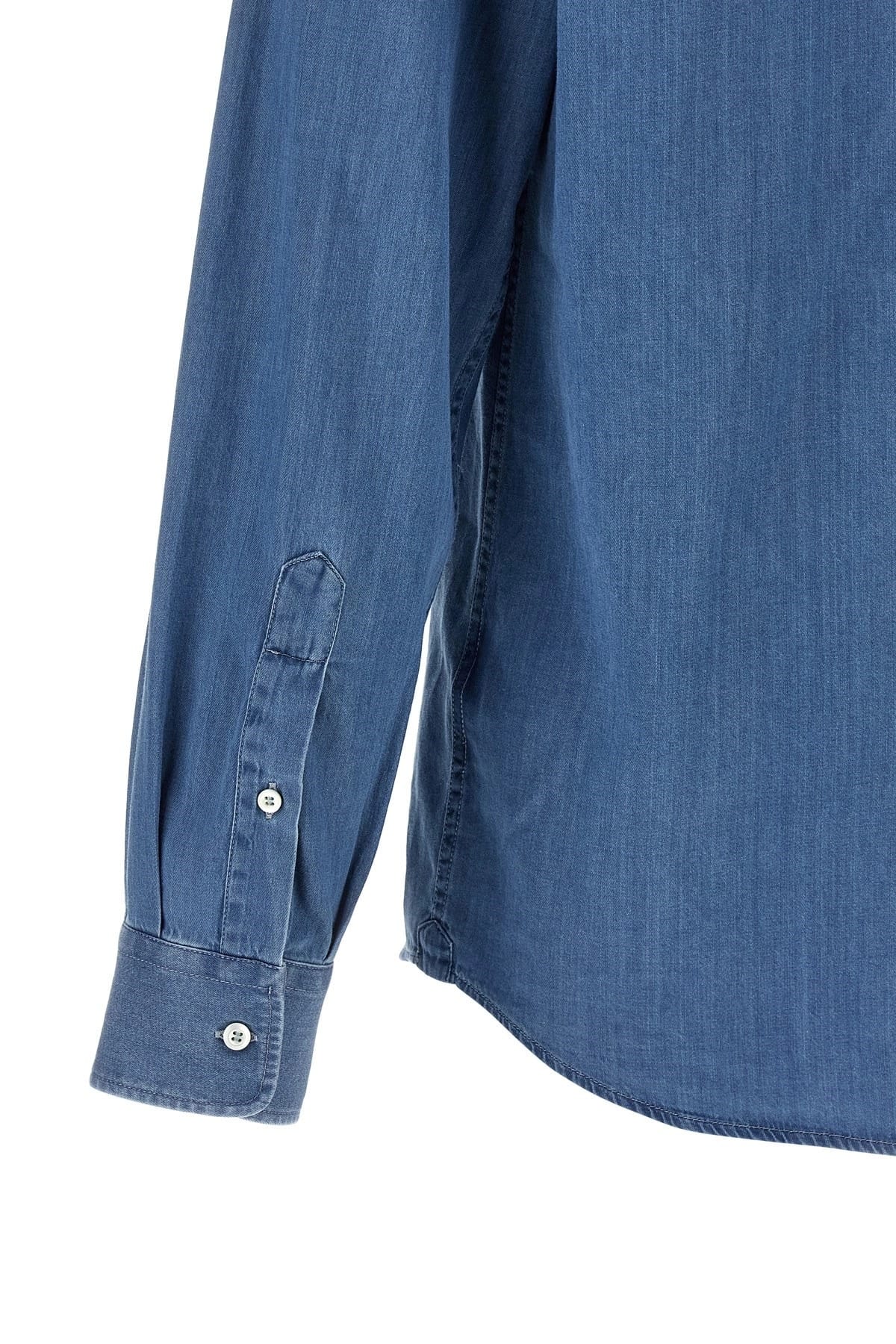 Brunello Cucinelli Brunello Cucinelli Blue Denim Shirt