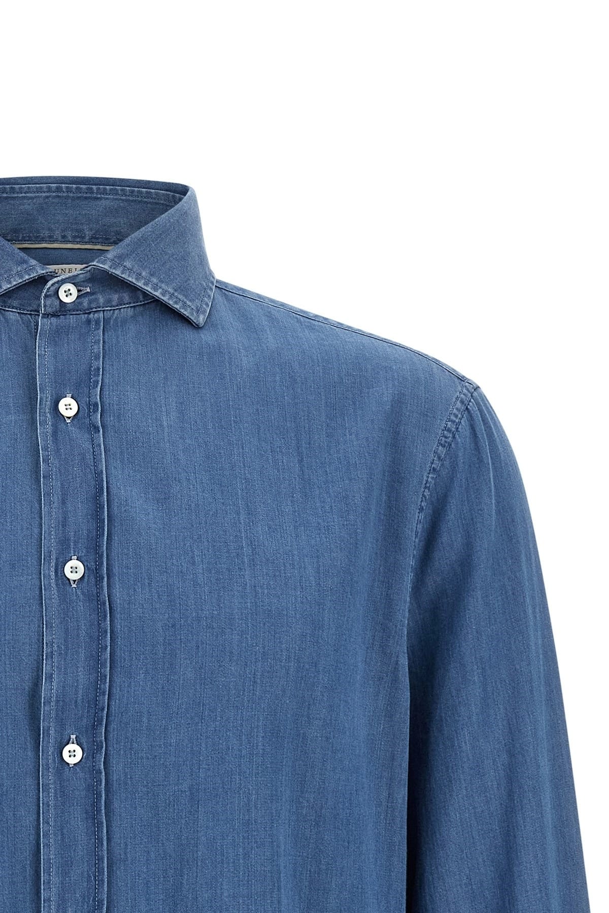 Brunello Cucinelli Brunello Cucinelli Blue Denim Shirt