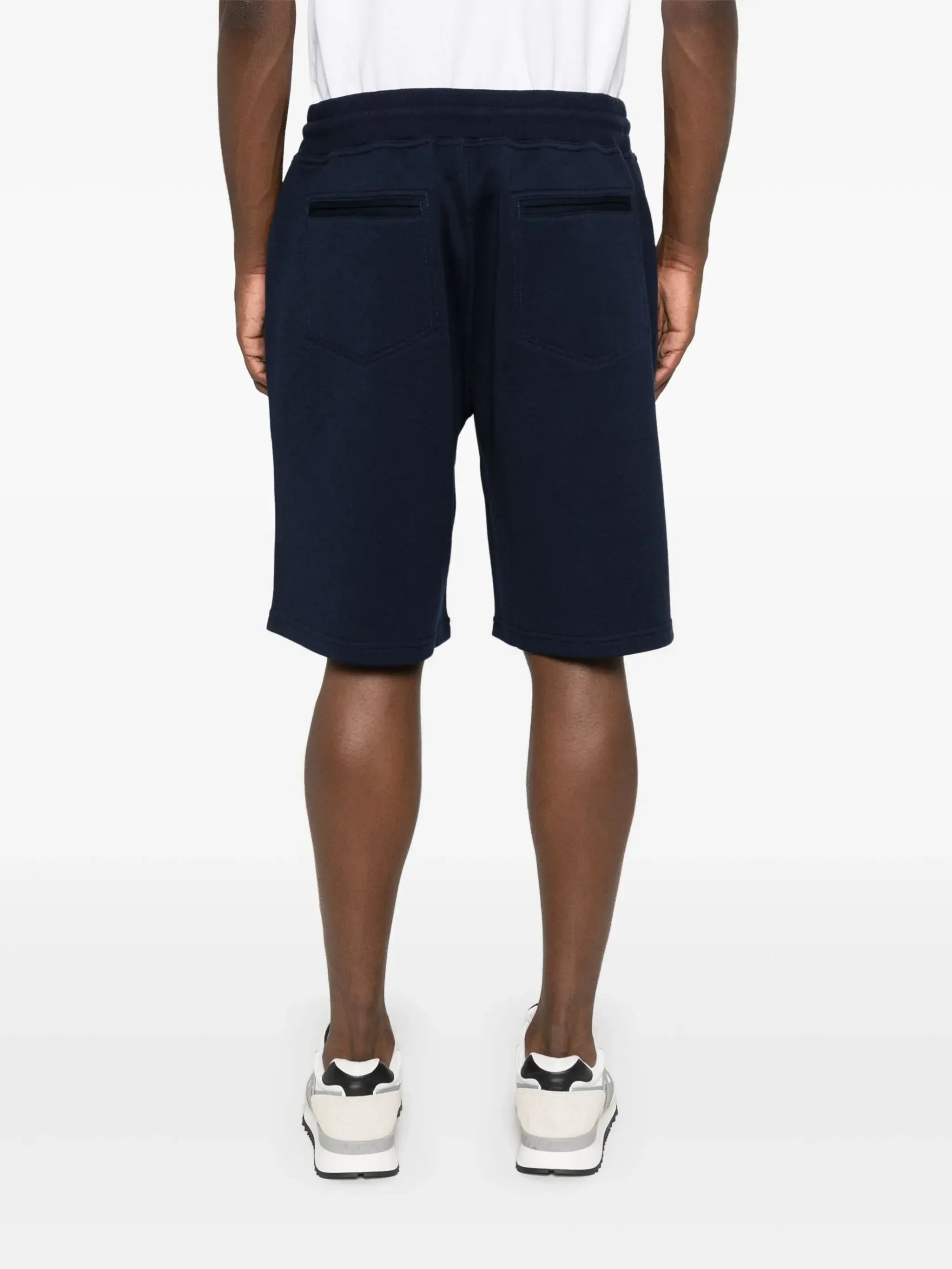 Brunello Cucinelli Blue Drawstring-Waist Track Shorts