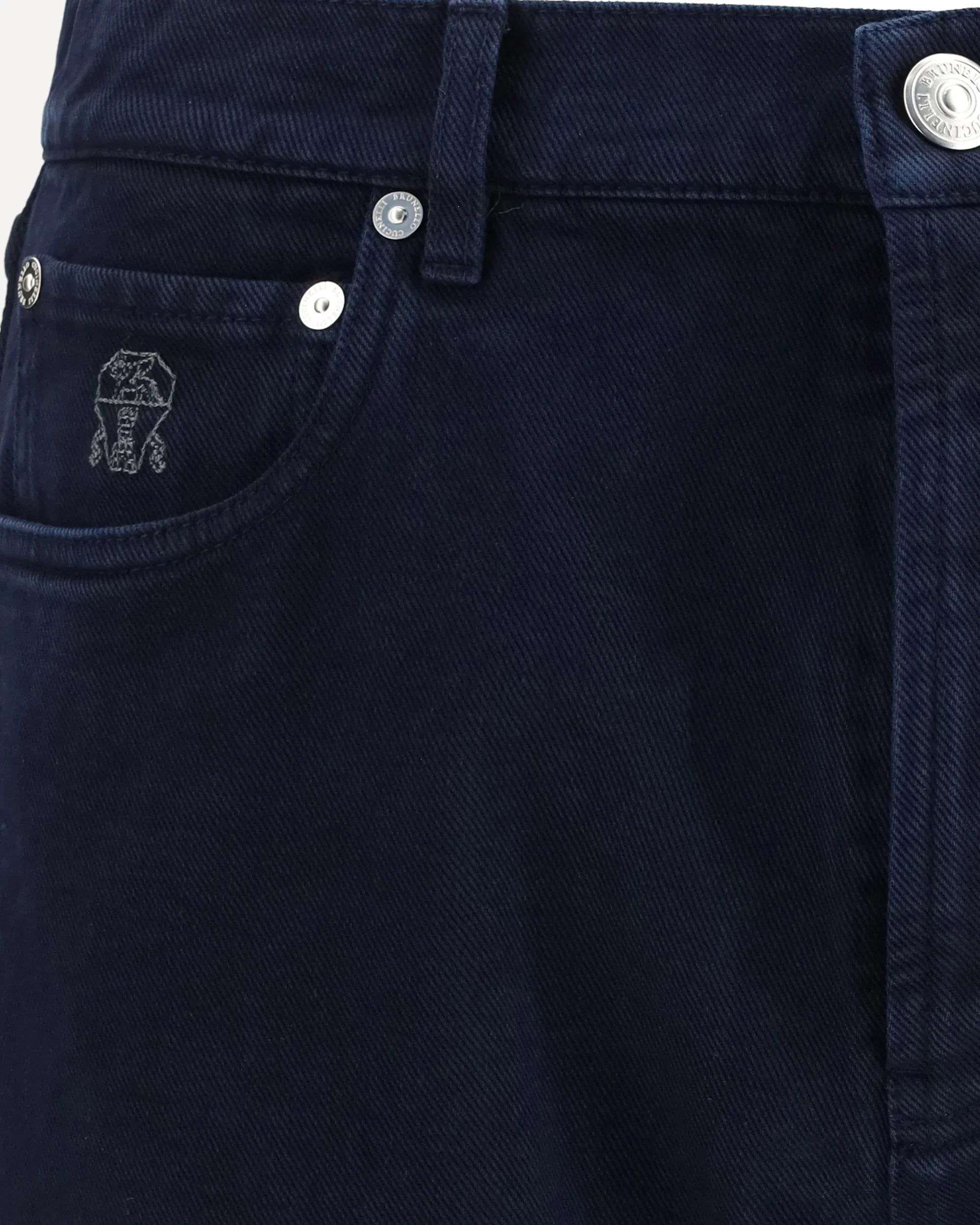 Brunello Cucinelli Blue Garment-Dyed Iconic Fit Jeans