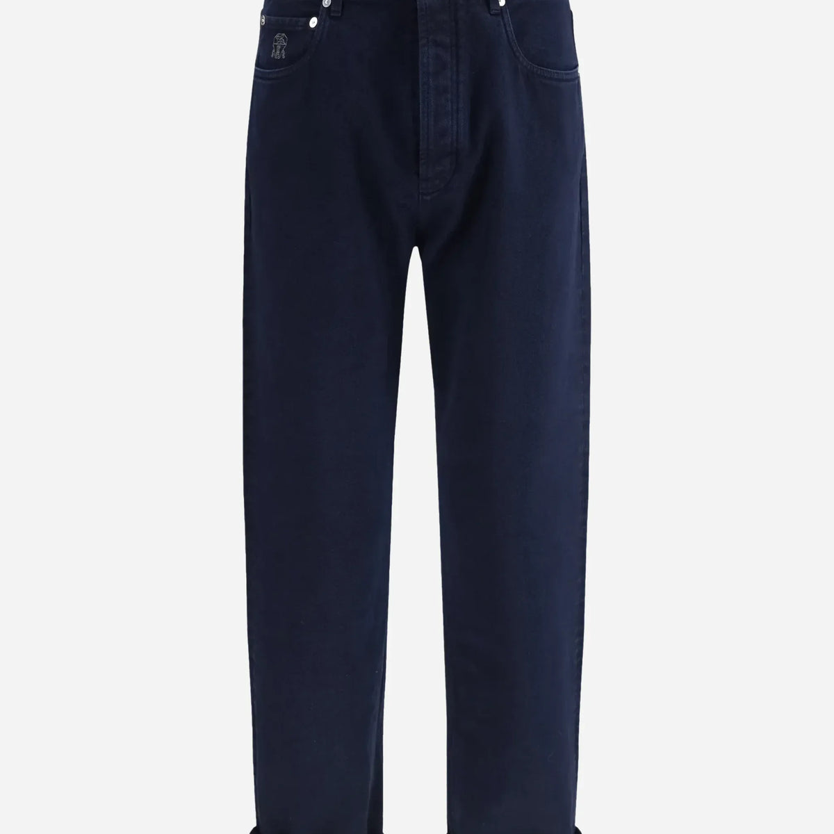 Brunello Cucinelli Blue Garment-Dyed Iconic Fit Jeans | Sendegaro PT