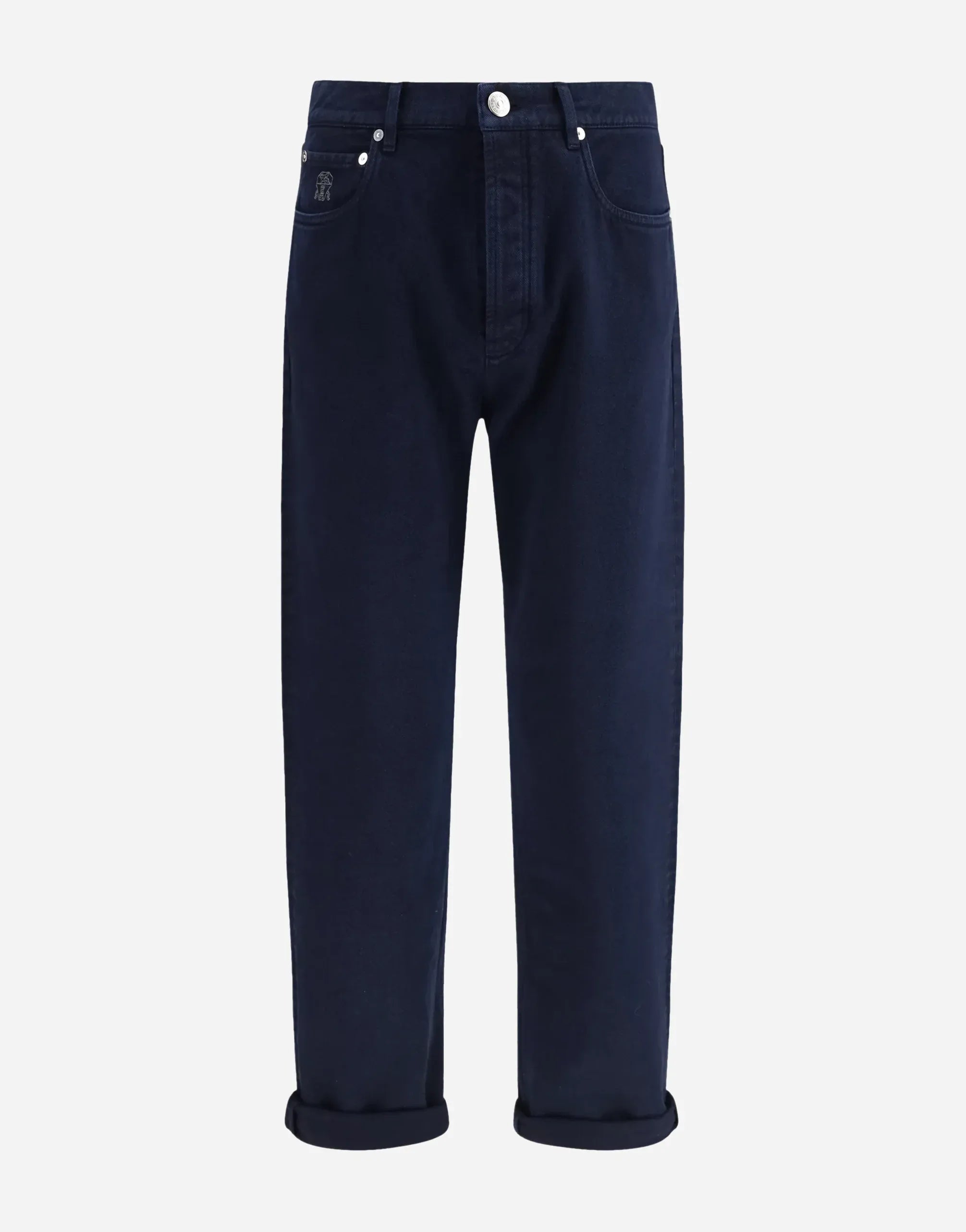 Brunello Cucinelli Blue Garment-Dyed Iconic Fit Jeans