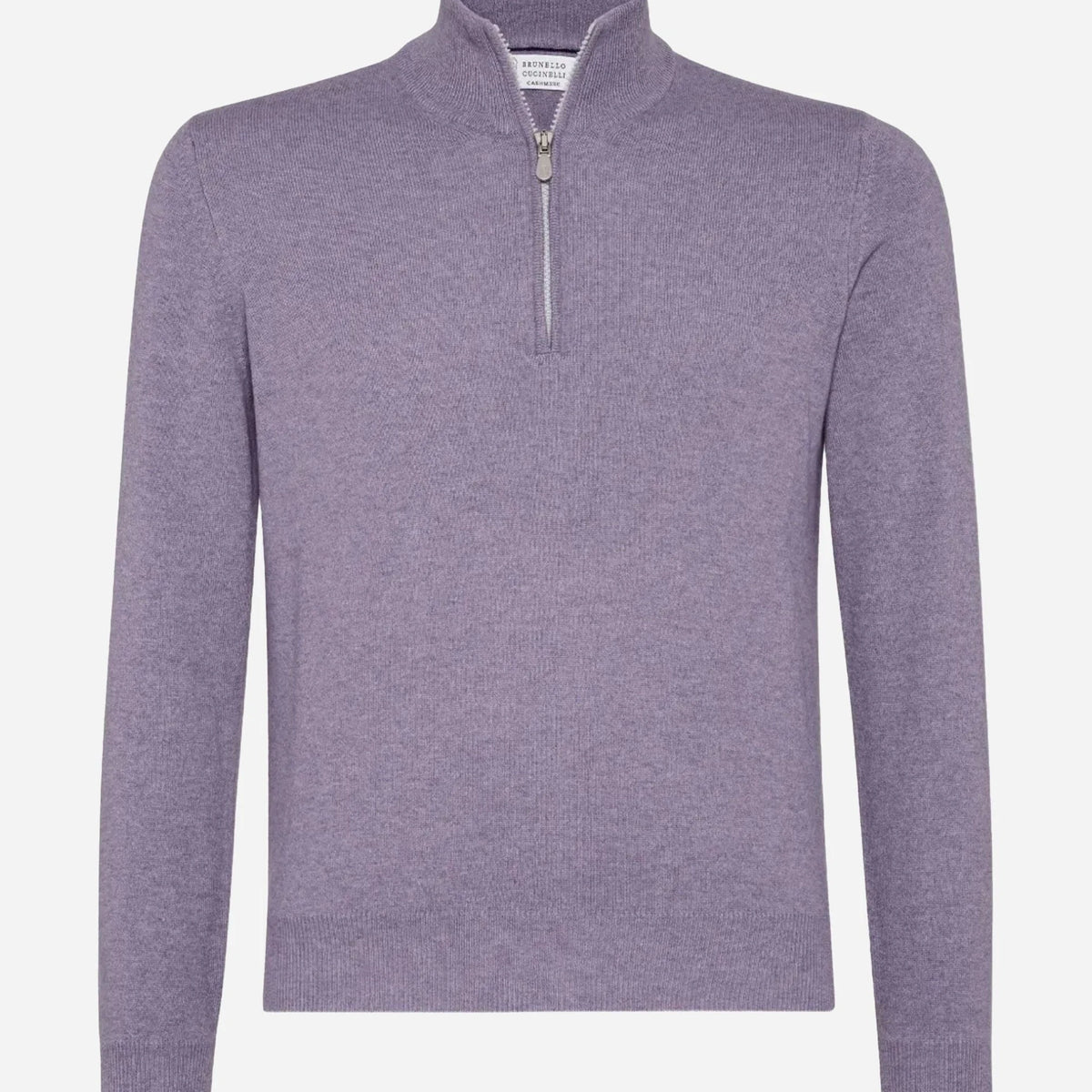 Brunello Cucinelli Blue Half-Zip Cashmere Sweater | Sendegaro BE
