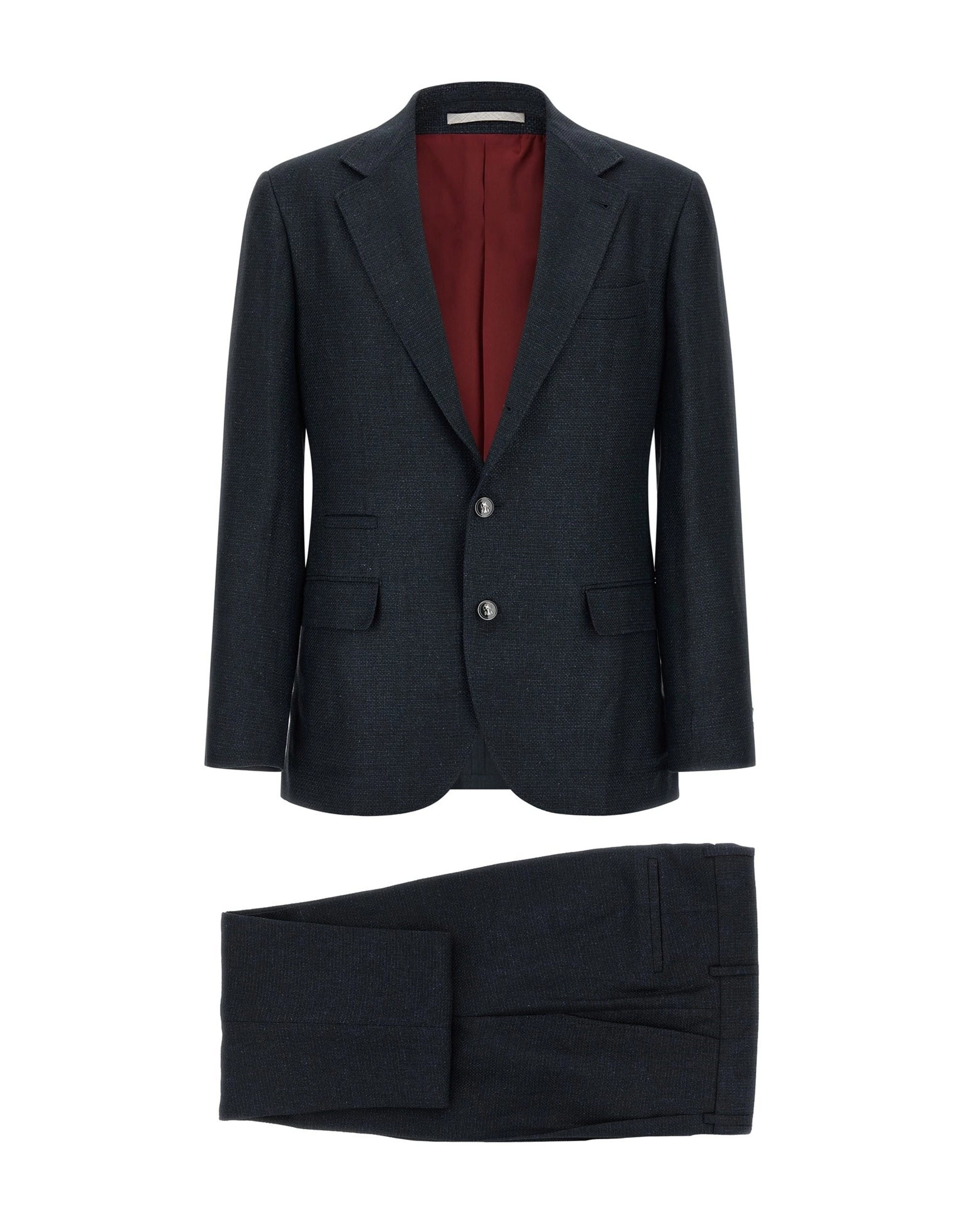 Brunello Cucinelli Brunello Cucinelli Blue Hopsack Suit