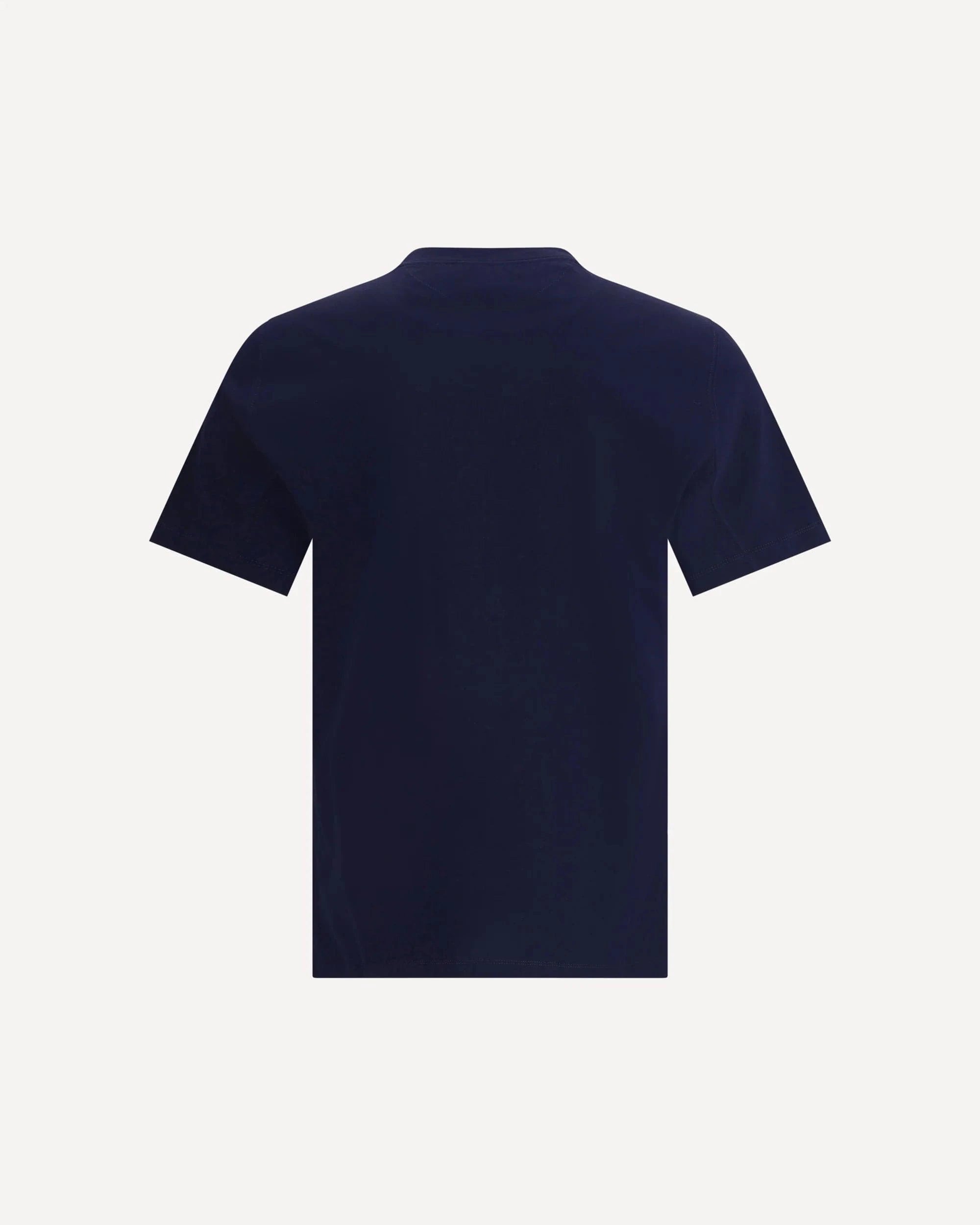 Brunello Cucinelli Blue Jersey Cotton Logo T-Shirt