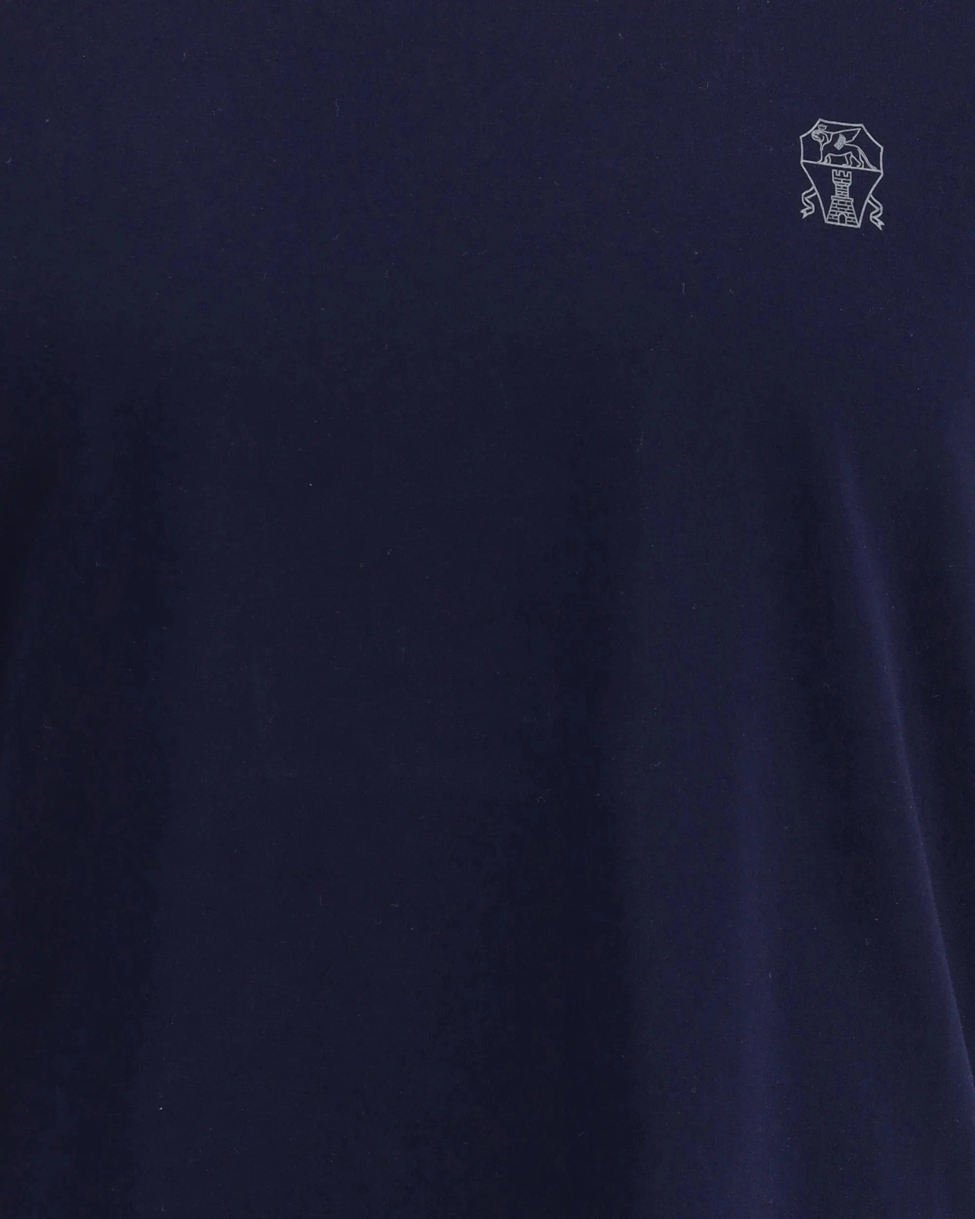 Brunello Cucinelli Blue Jersey Cotton Logo T-Shirt