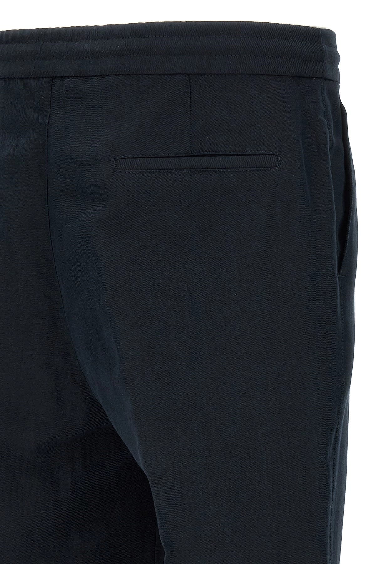 Brunello Cucinelli Blue Linen Cotton Trousers | Sendegaro IT