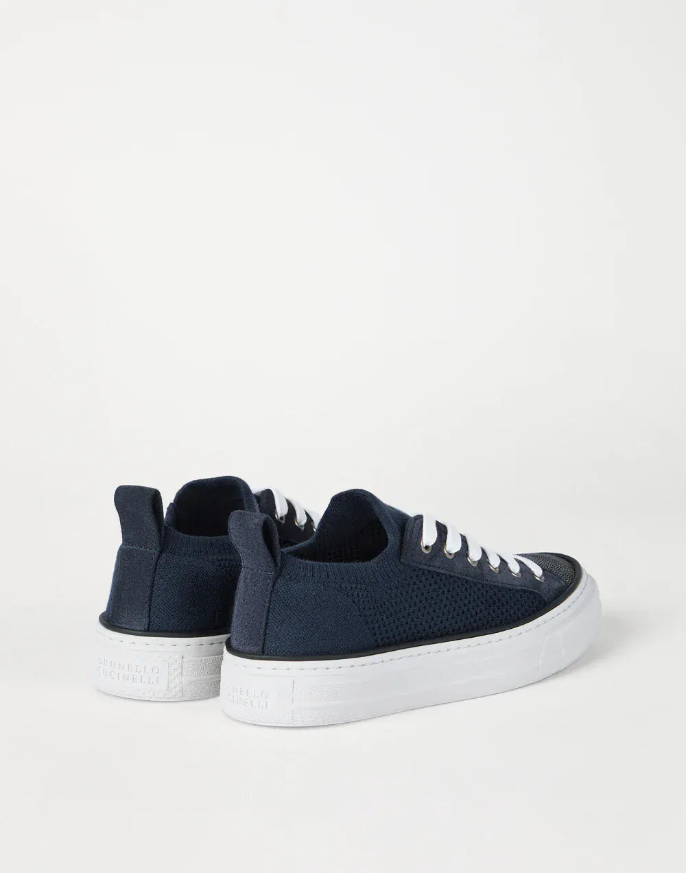Brunello Cucinelli Blue Precious Toe Suede Sneakers