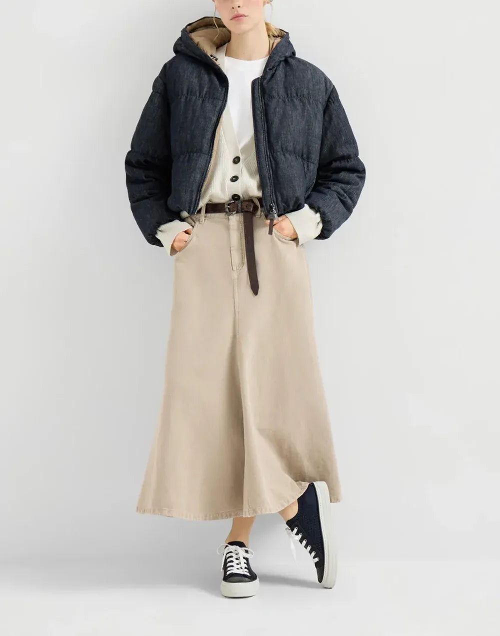 Brunello Cucinelli Blue Precious Toe Suede Sneakers