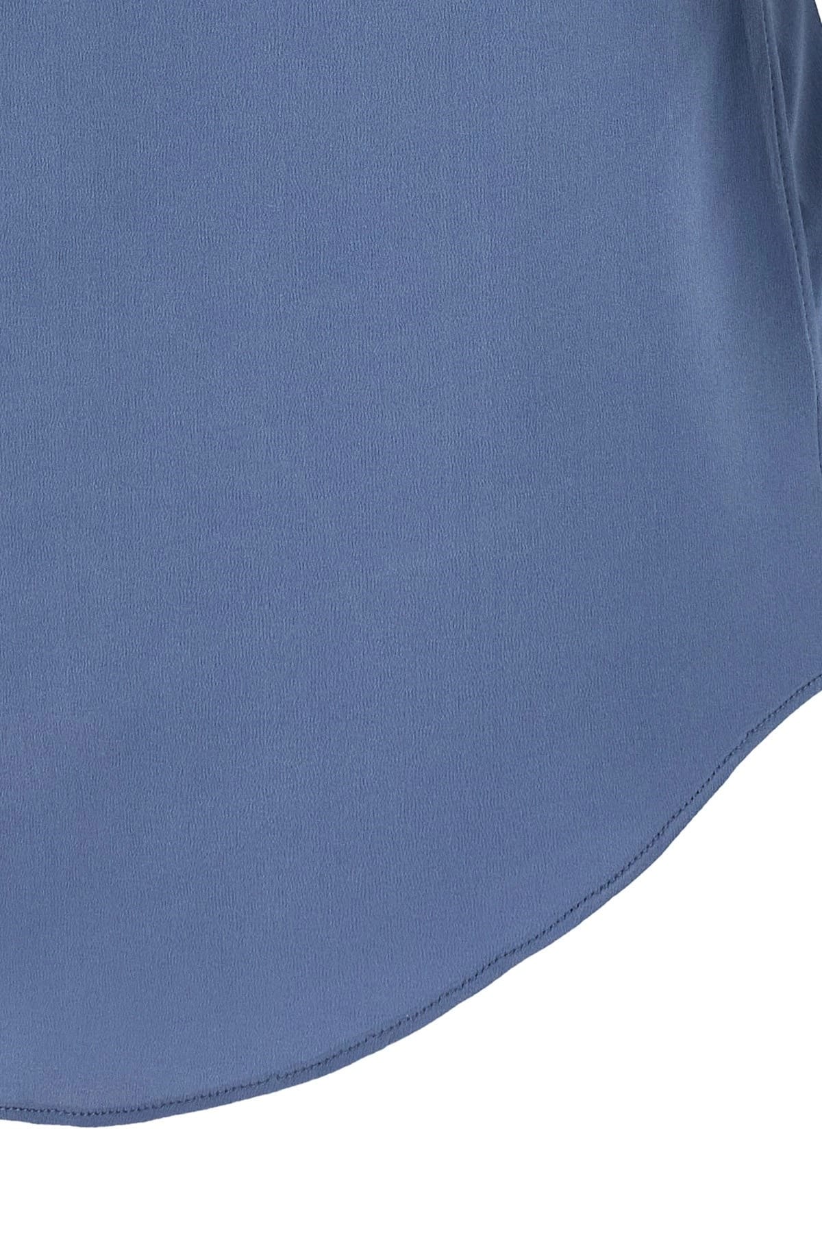 Brunello Cucinelli Brunello Cucinelli Blue Satin Top