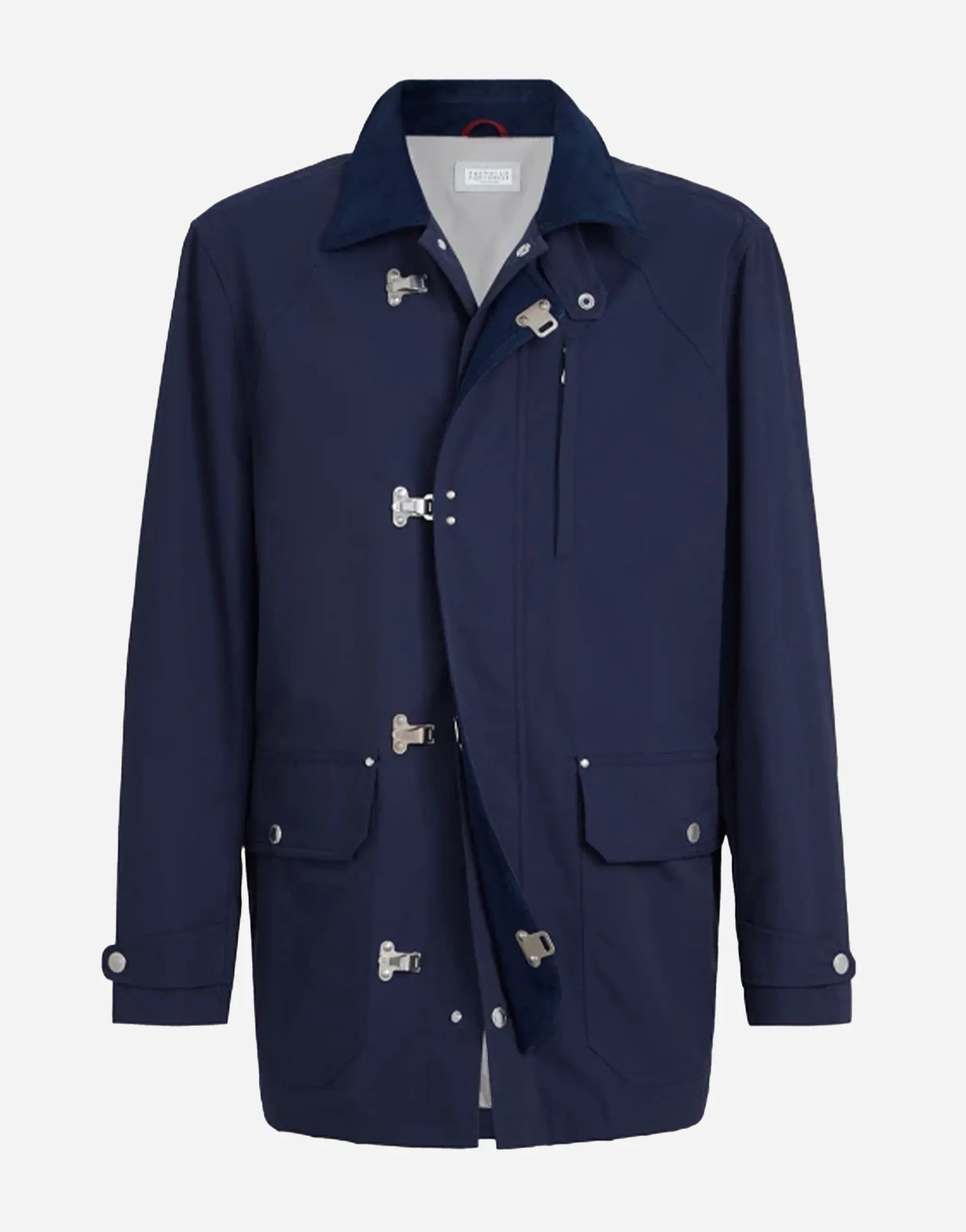 Brunello Cucinelli Blue Water-Resistant Techno Gabardine Jacket