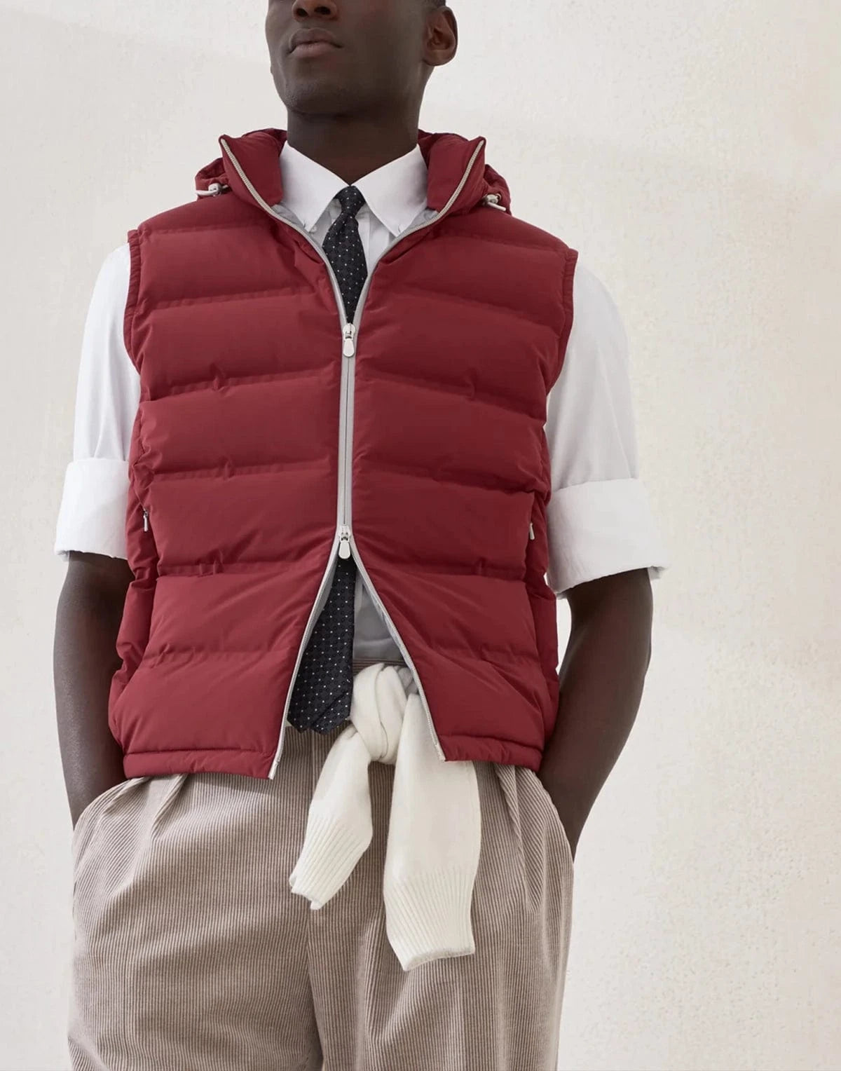 Brunello Cucinelli Bonded Taffeta Down Vest