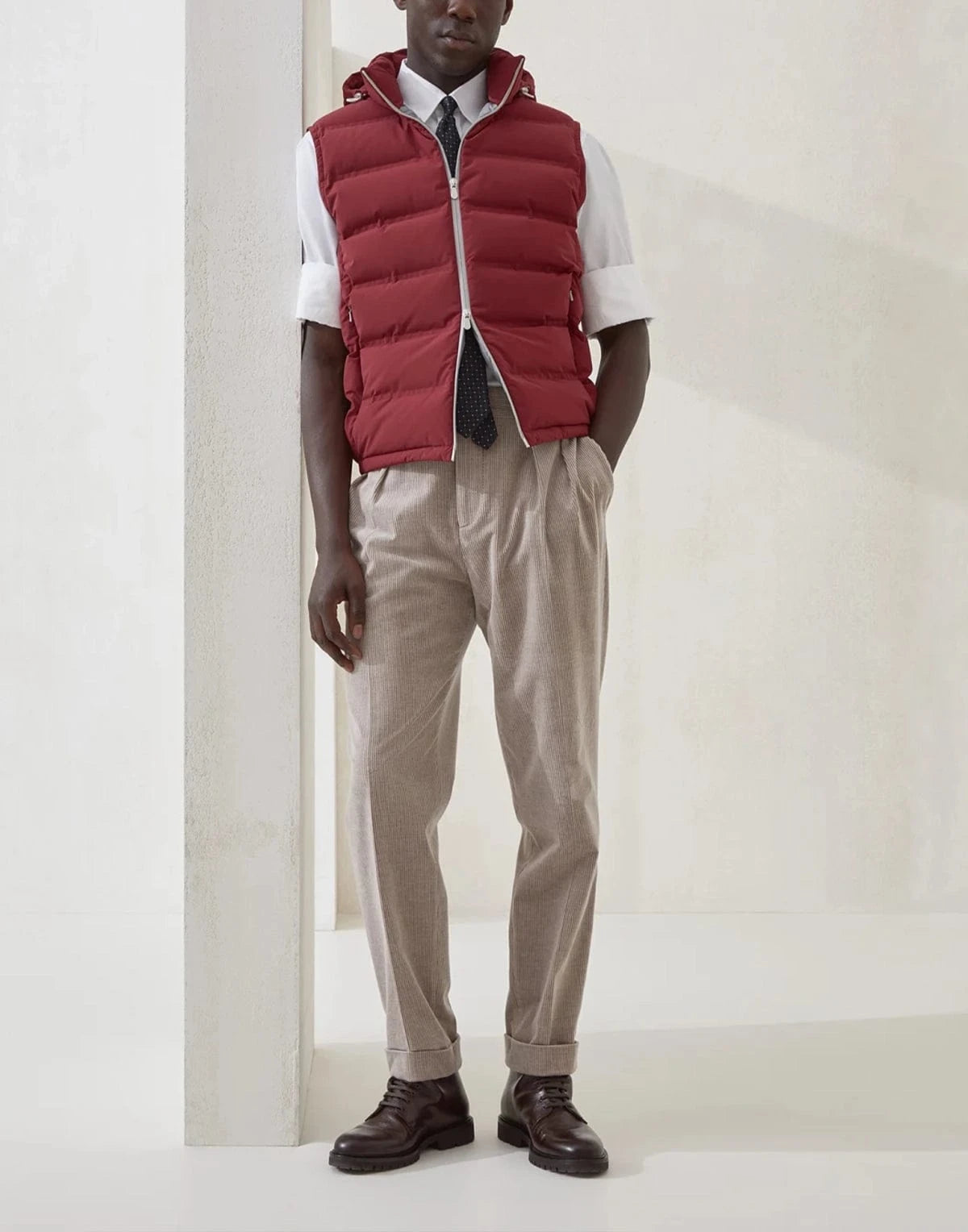Brunello Cucinelli Bonded Taffeta Down Vest