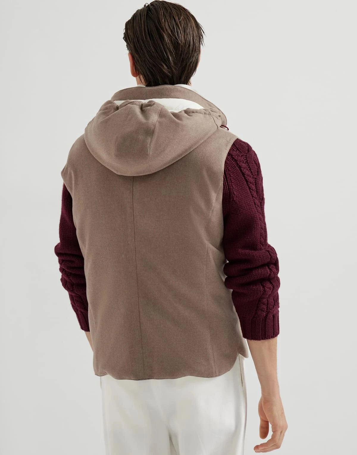 Brunello Cucinelli Bonded Wool Flannel Down Vest | Sendegaro Brunello Cucinelli Bonded Wool Flannel Down Vest | Sendegaro