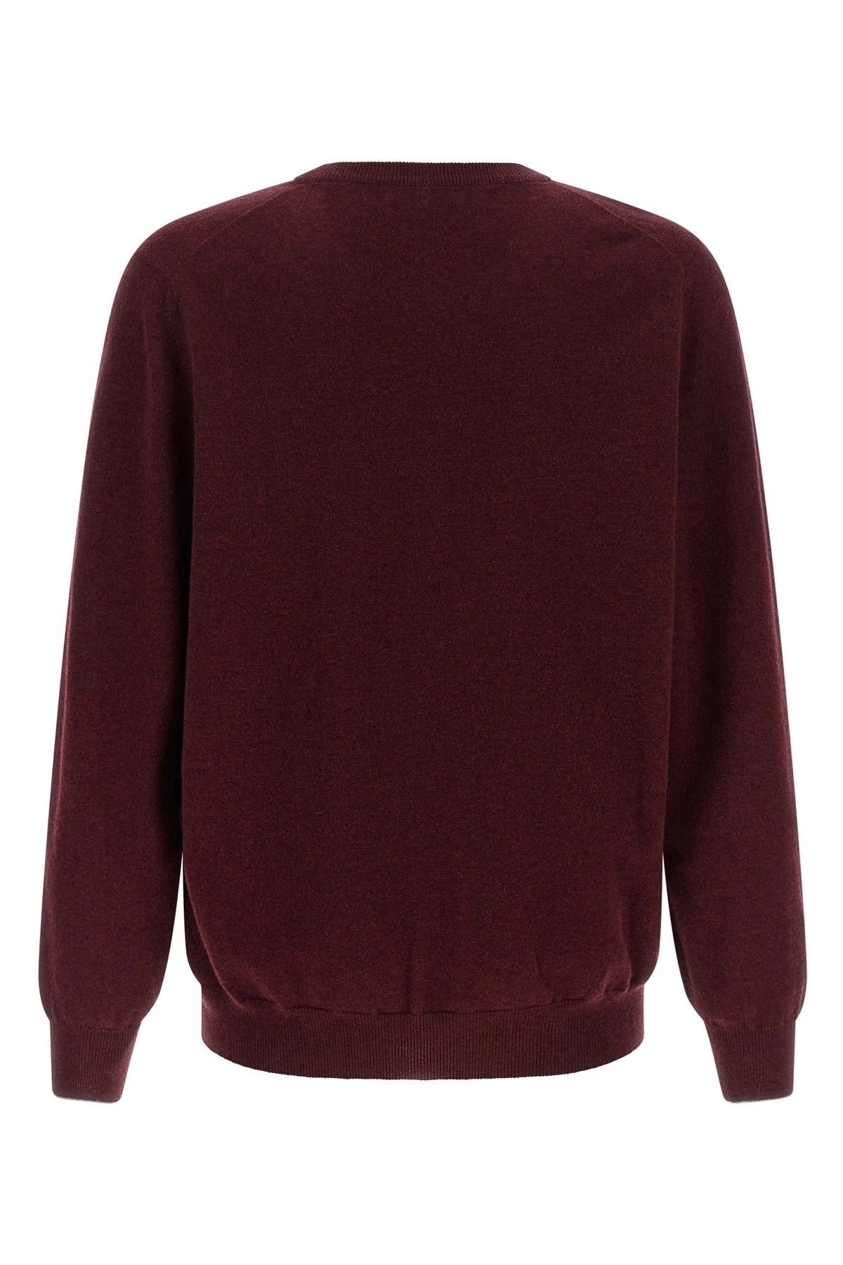 Brunello Cucinelli Bordeaux Cashmere Crew Neck Sweater