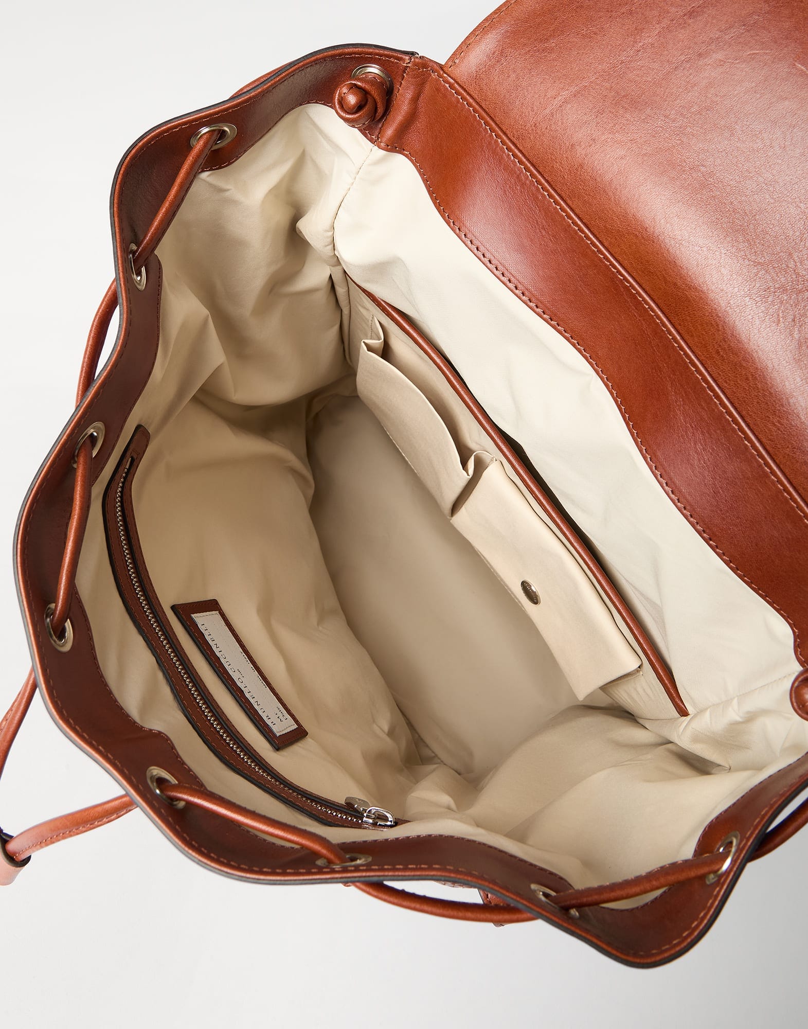 Brunello Cucinelli Braided Leather City Backpack