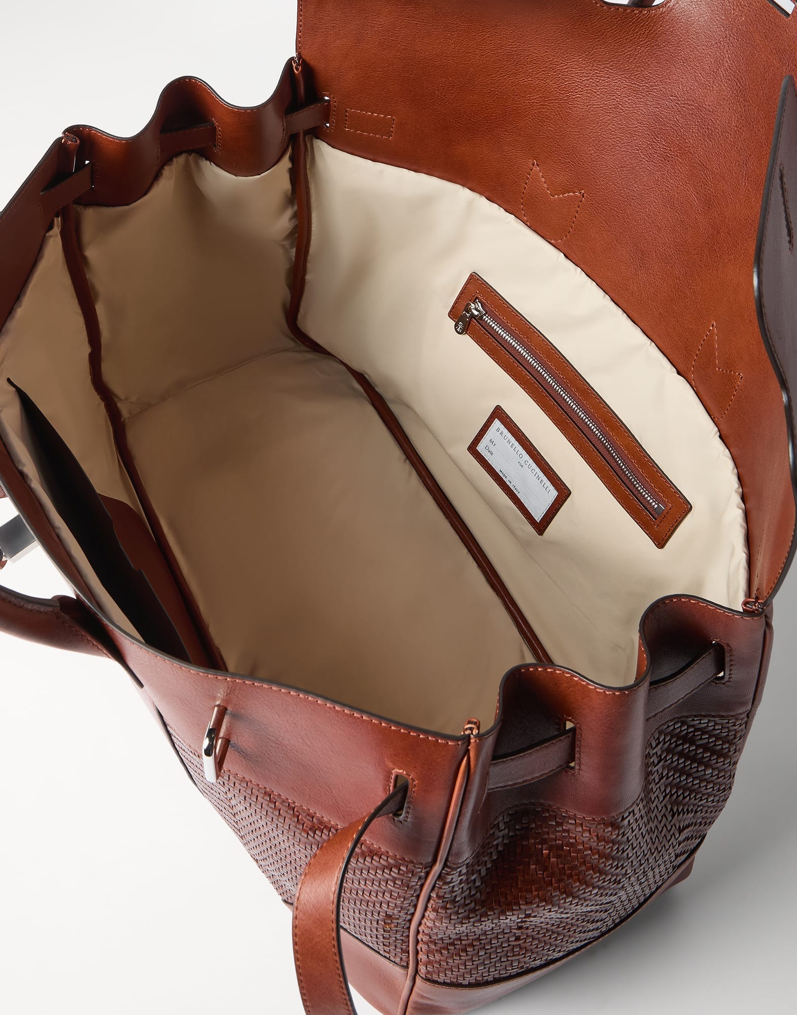 Brunello Cucinelli Braided Leather Duffel Bag | Sendegaro CA
