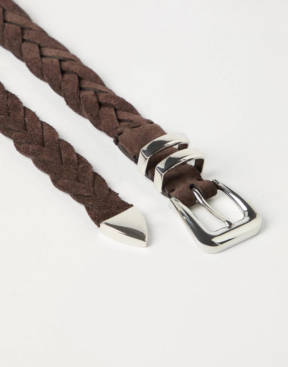 Brunello Cucinelli Brown Braided Leather Belt
