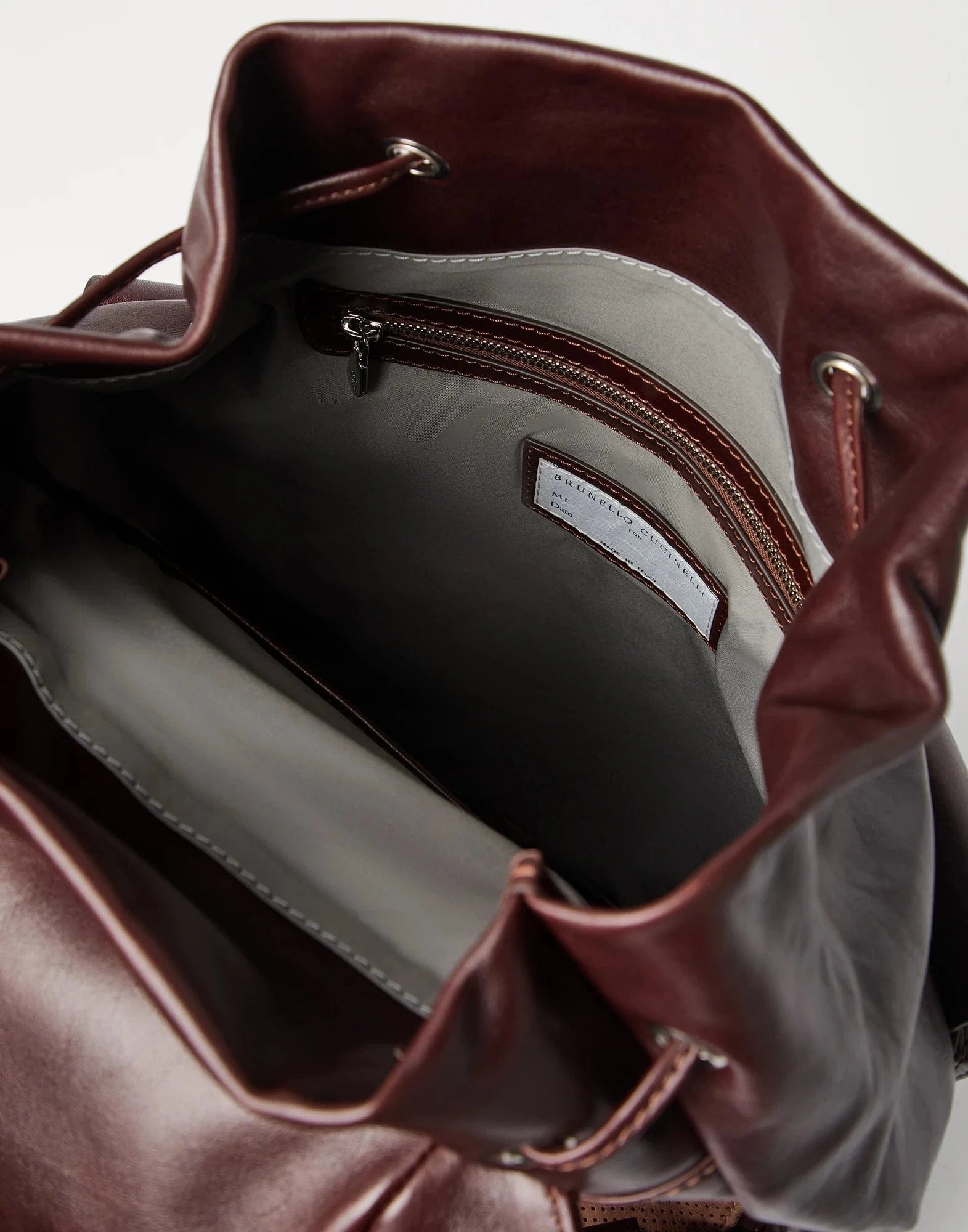 Brunello Cucinelli Brown Leather Leisure Backpack