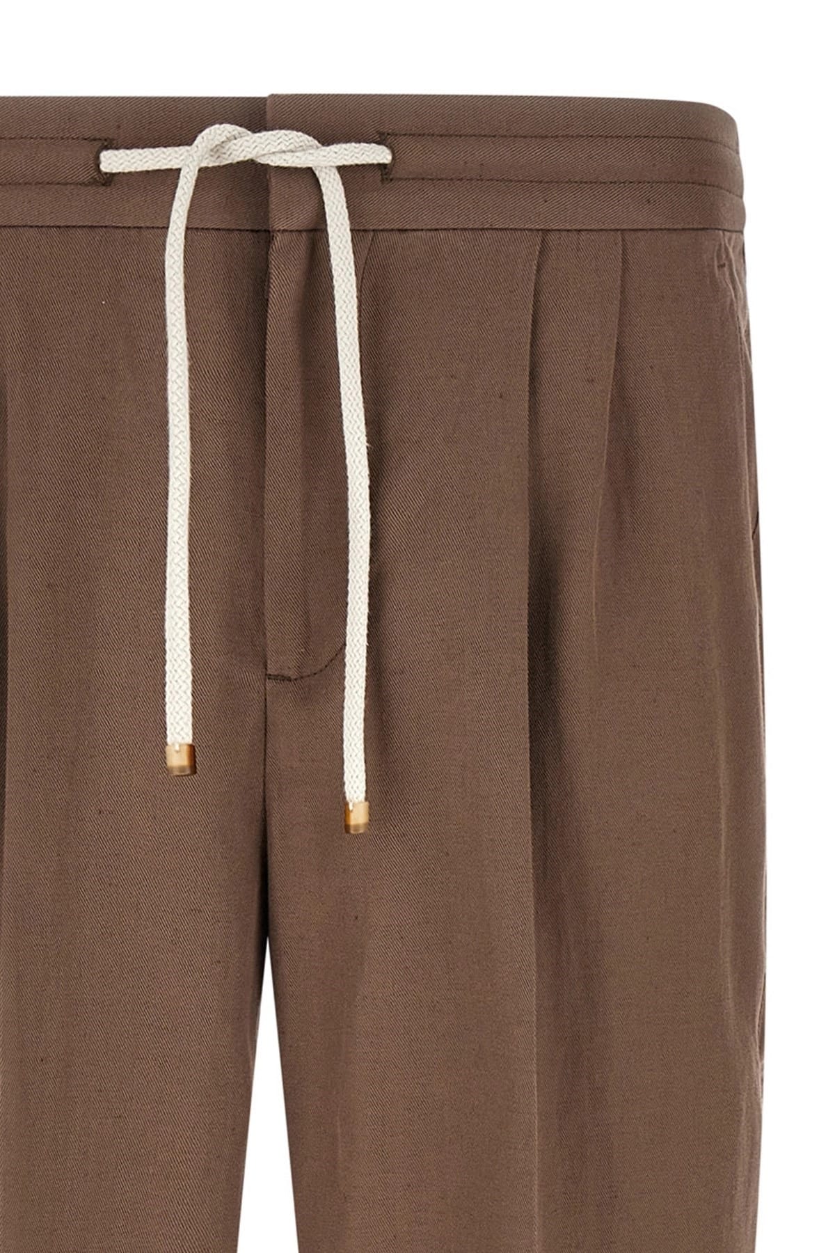 Brunello Cucinelli Brunello Cucinelli Brown Linen Trousers