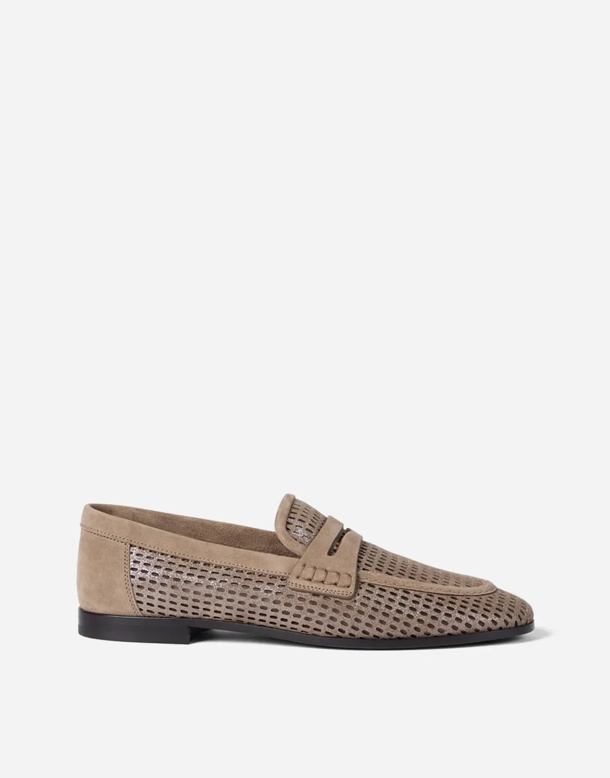 Brunello Cucinelli Brown Sparkling Net Loafers