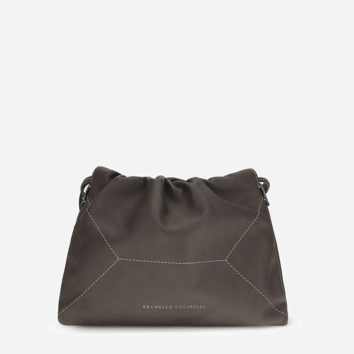 Brunello Cucinelli ブラウン ステッチ ショルダーバッグ | Sendegaro JP
