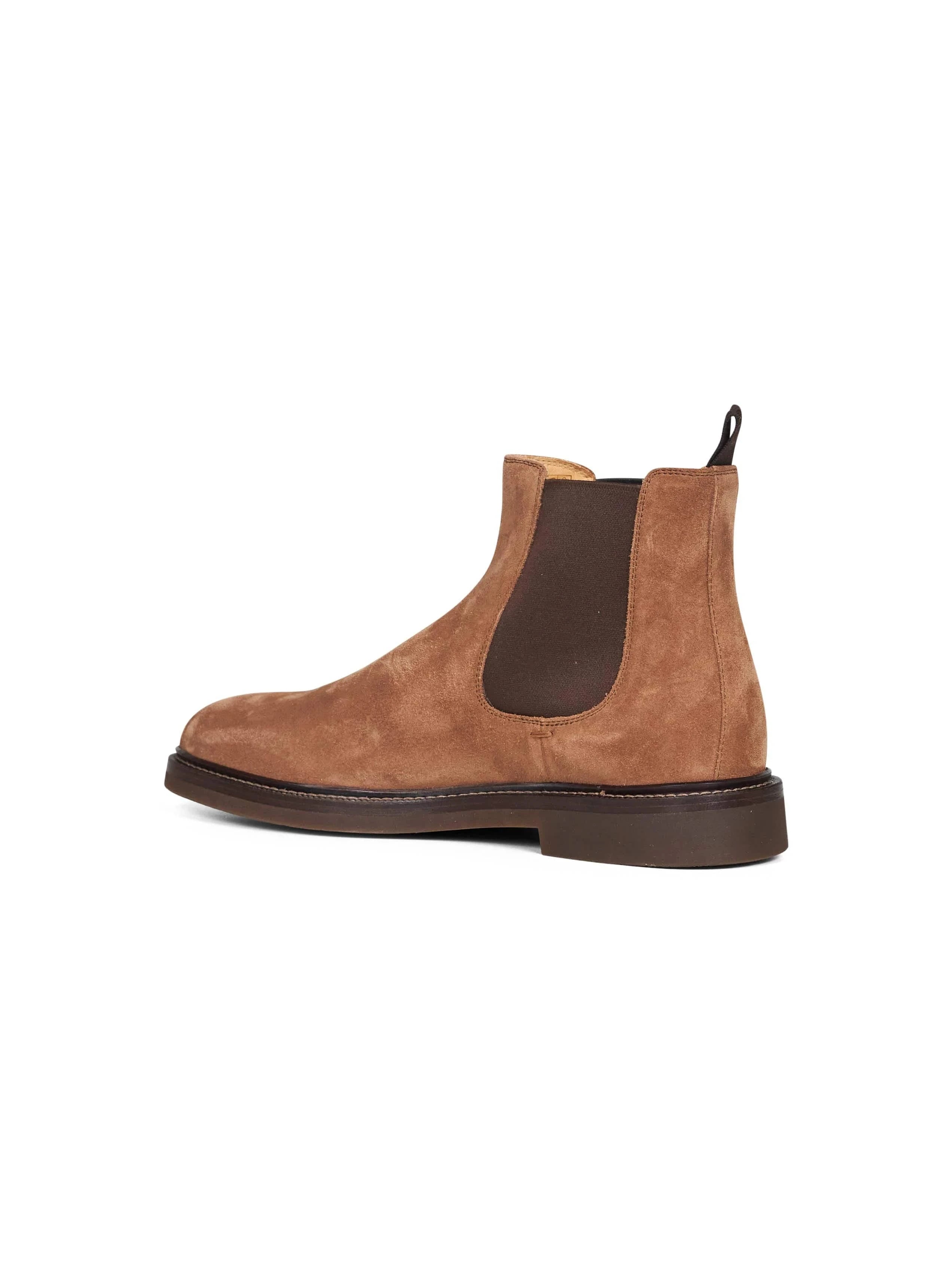 Brunello Cucinelli Brown Suede Chelsea boots
