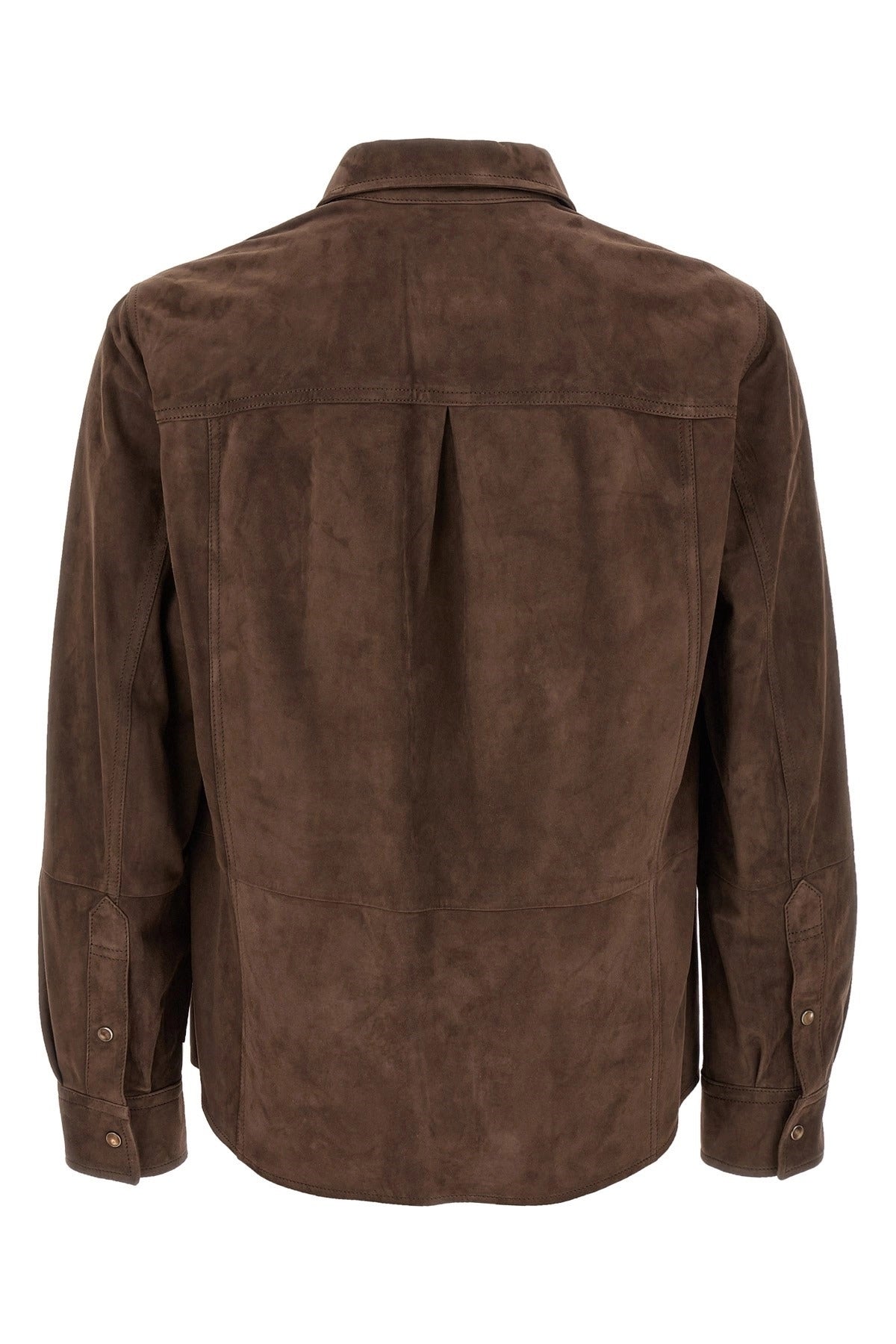 Brunello Cucinelli Bruine Suède Overhemdovershirt - alternate view