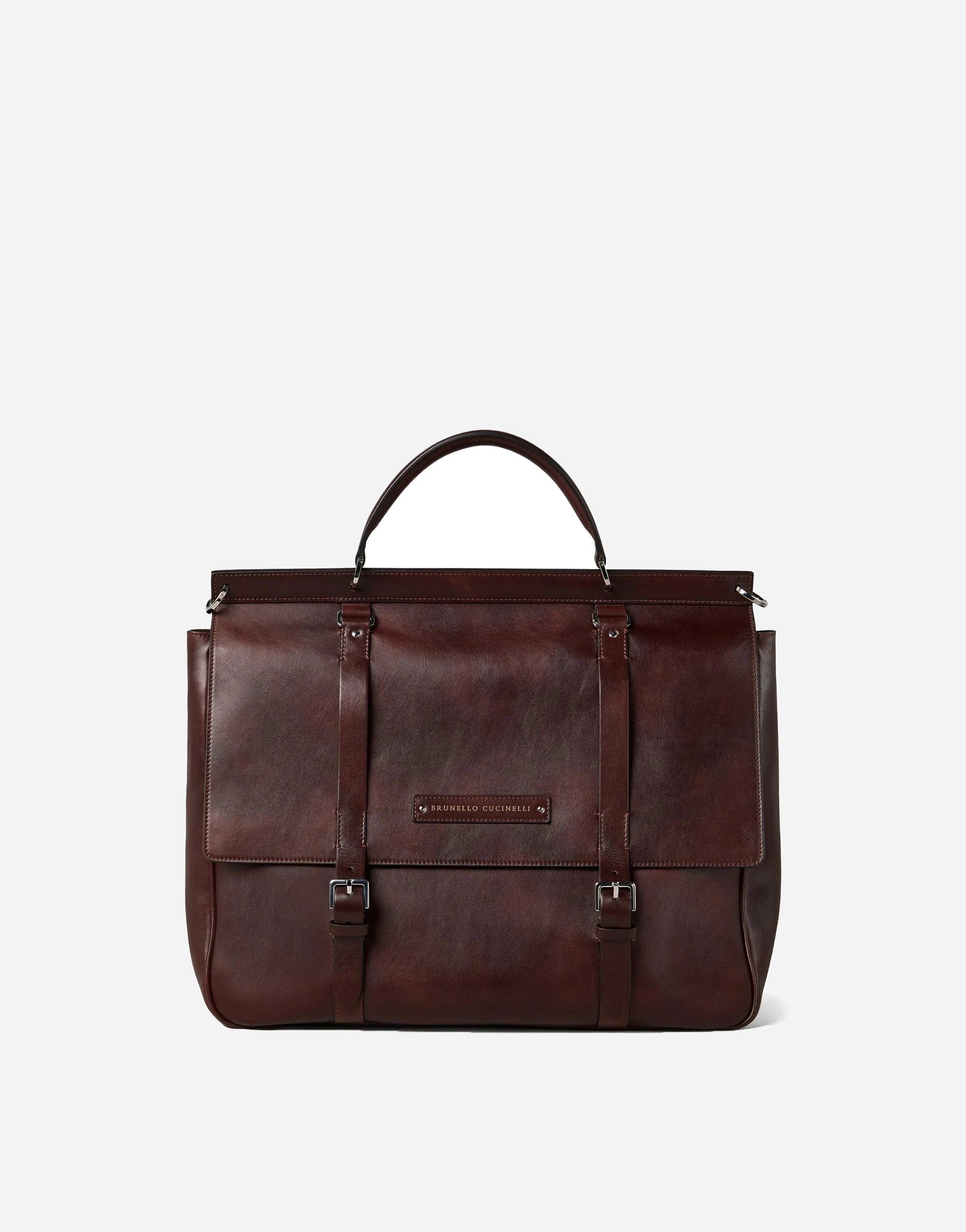 Brunello Cucinelli Buckle-Fastened Leather Tote Bag | Sendegaro Brunello Cucinelli Buckle-Fastened Leather Tote Bag | Sendegaro