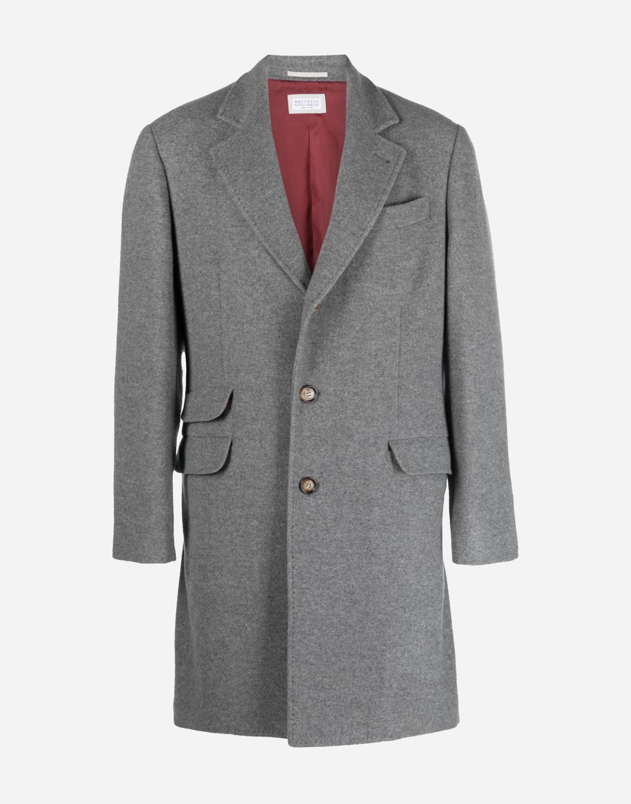 Brunello Cucinelli Button-Down Single-Breasted Coat