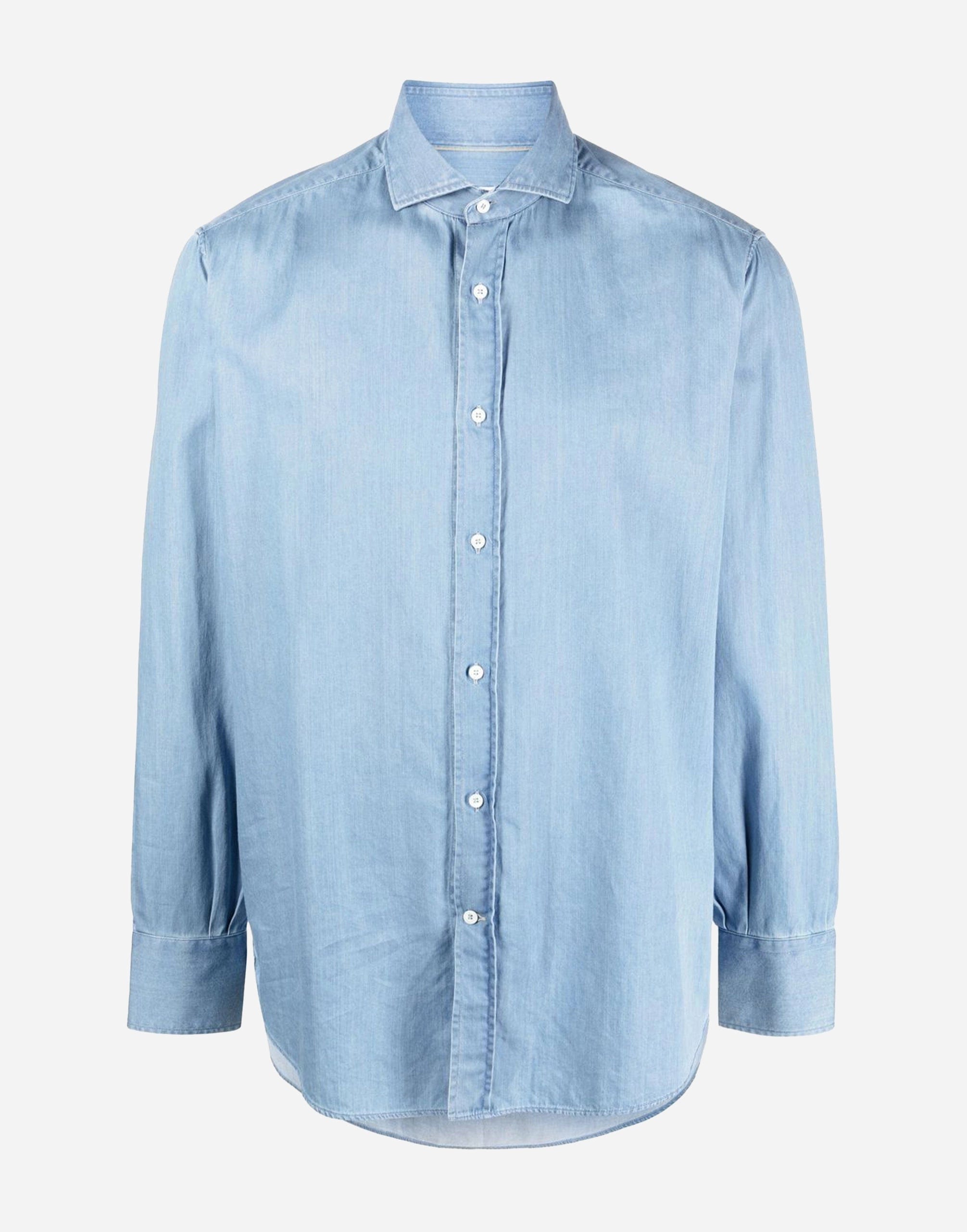 Brunello Cucinelli Button-Front Denim Shirt