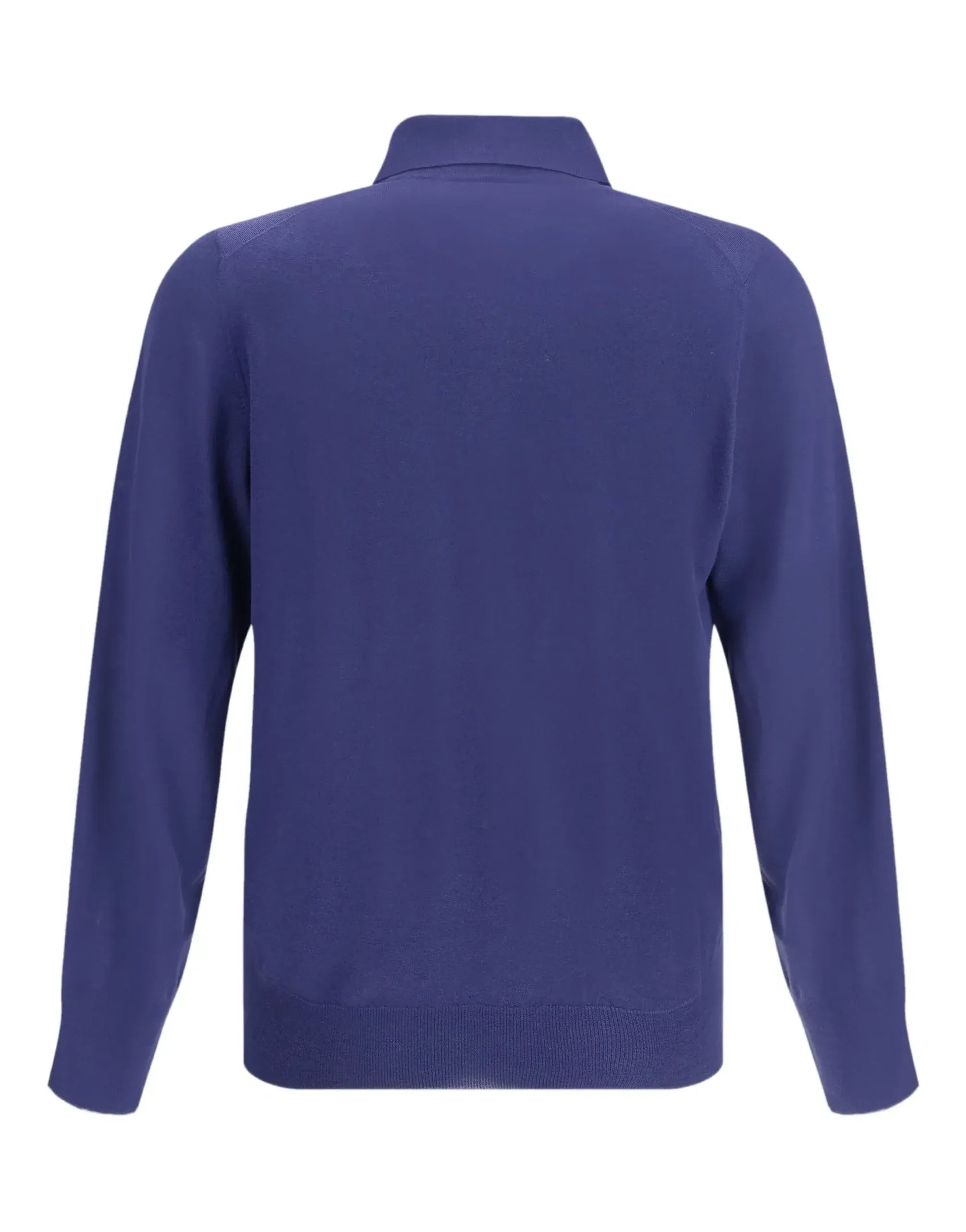 Brunello Cucinelli Buttoned Polo Wool-Cashmere Blend Shirt - alternate view