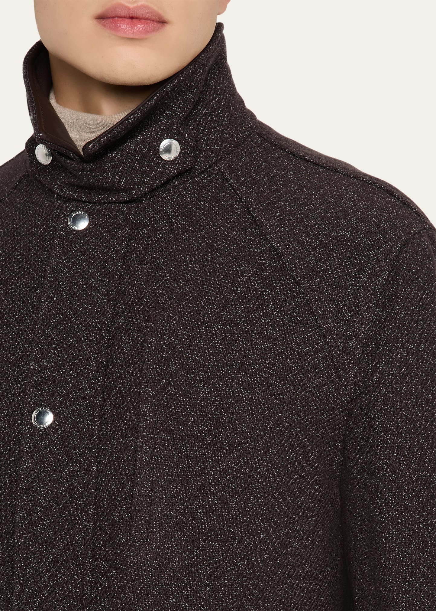 BRUNELLO CUCINELLI ウール混ジャケット Brunello Cucinelli 羊绒混纺全拉链夹克| Sendegaro TH