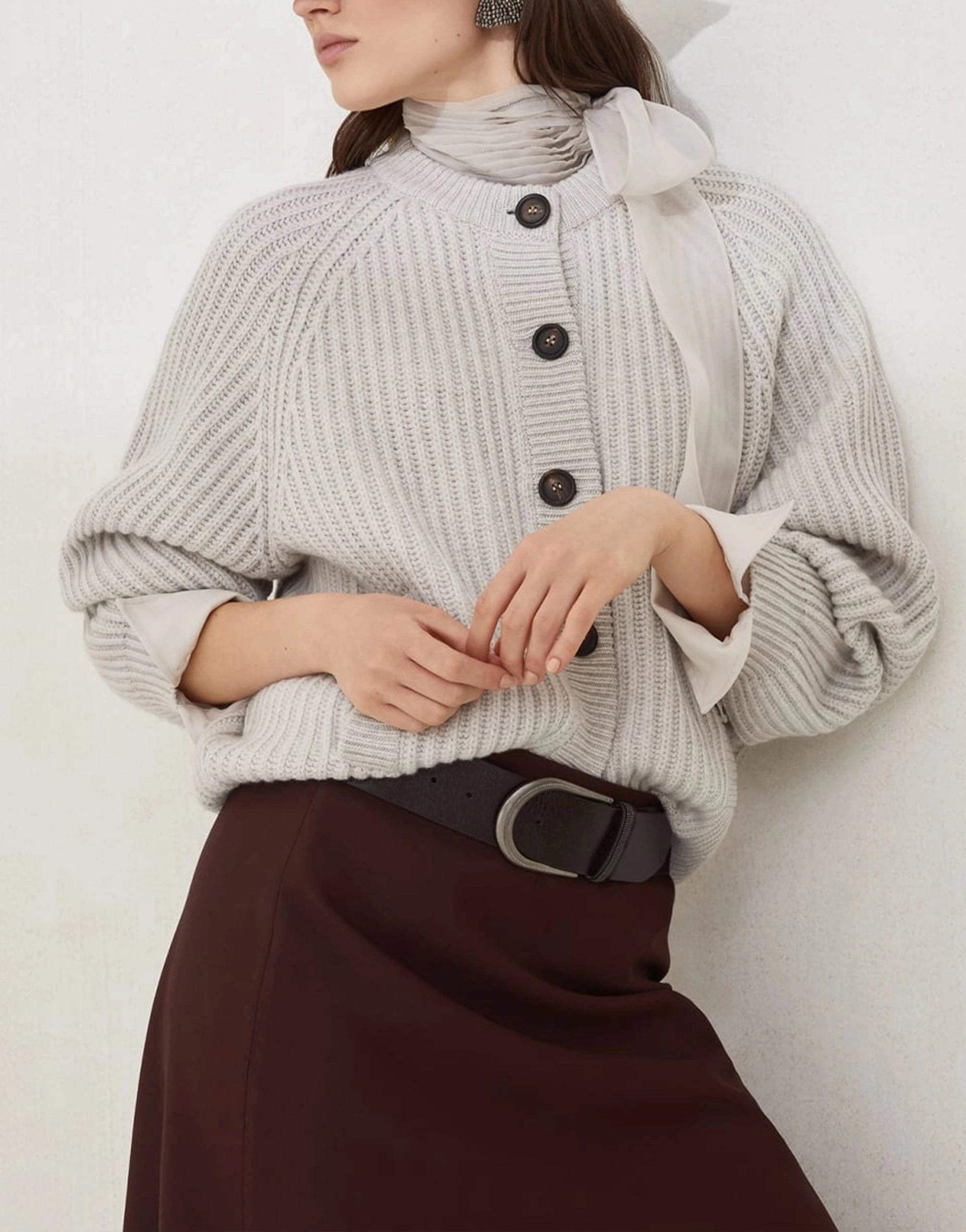 Brunello Cucinelli Cashmere English Rib Cardigan