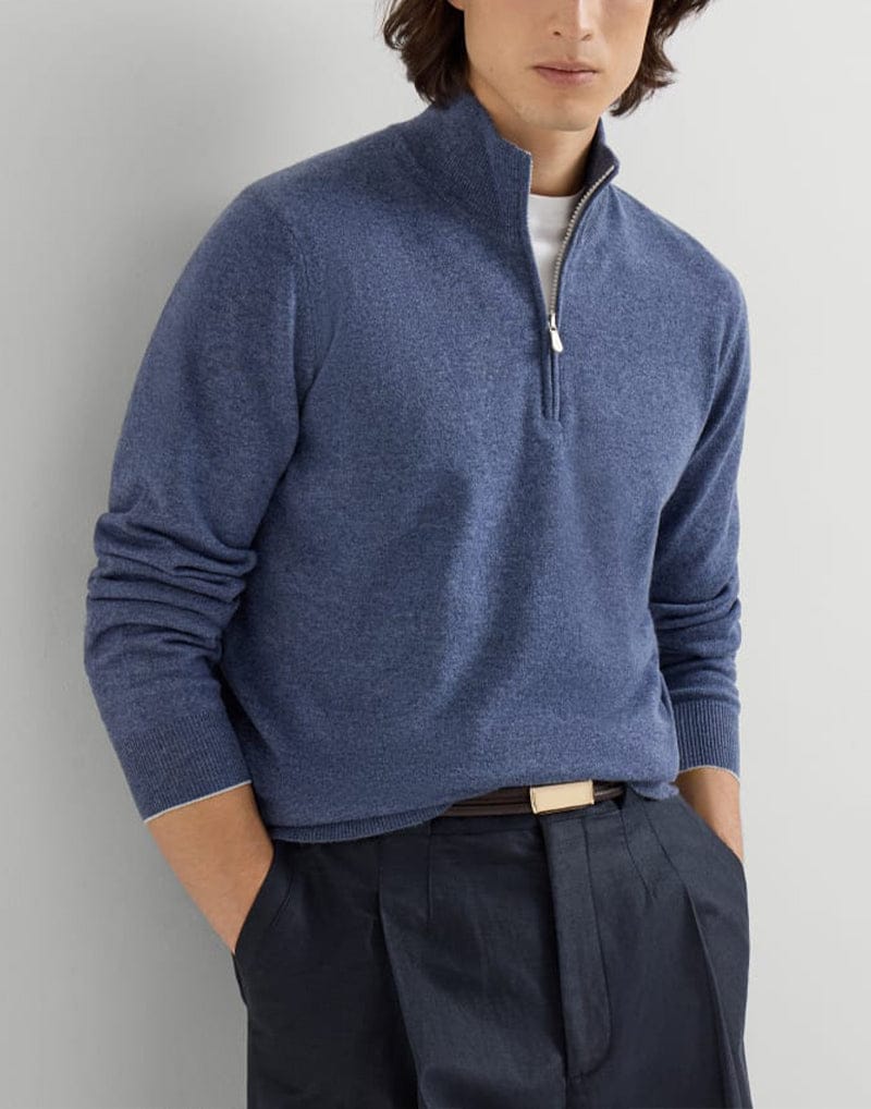 Brunello Cucinelli Cashmere Half-Zip Sweater | Sendegaro DE