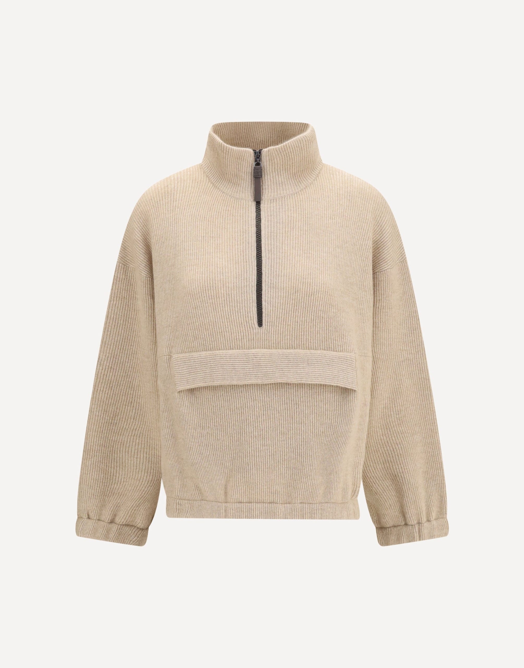 Brunello Cucinelli カシミヤ ハーフジップ セーター | Sendegaro JP