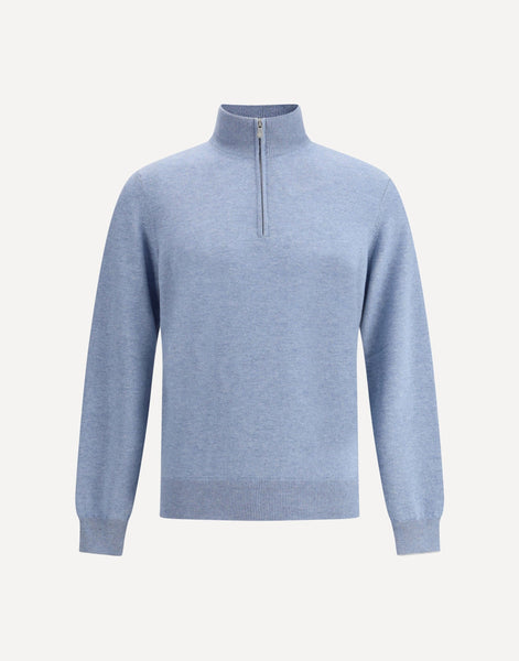 Brunello Cucinelli Cashmere Half-Zip Turtleneck Sweater | Sendegaro