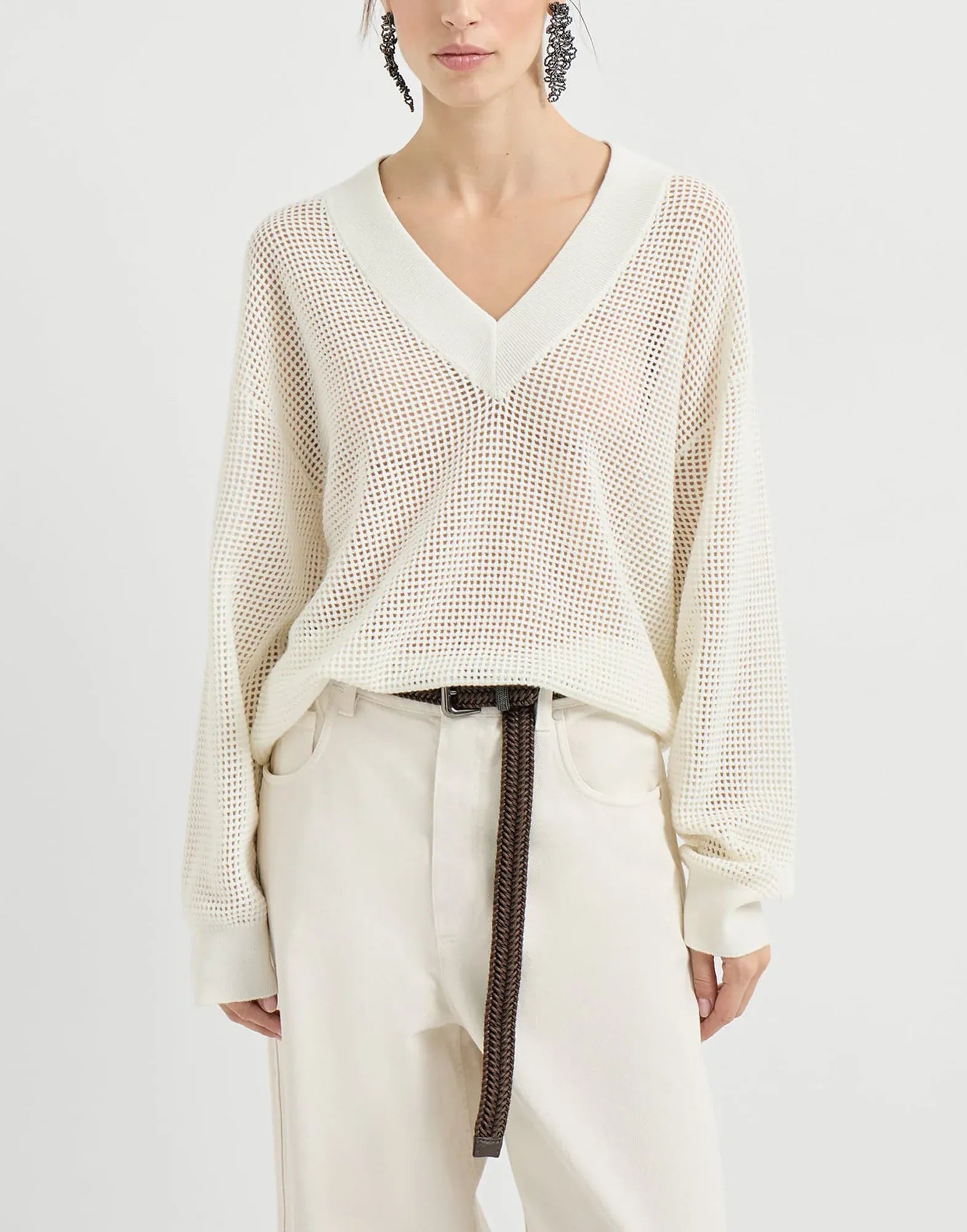 Brunello Cucinelli Cashmere Net Sweater